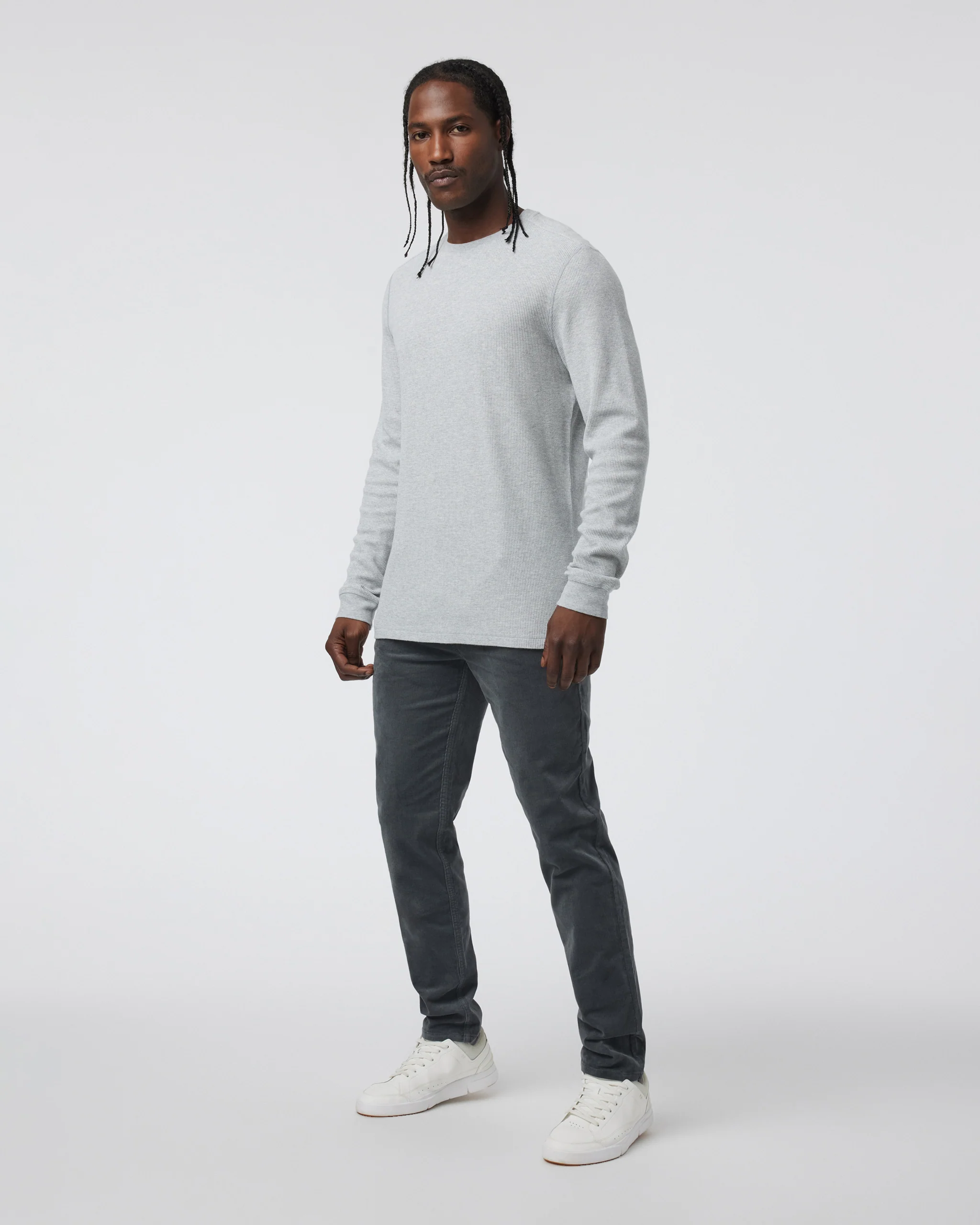 Optimist 5-Pocket Cord Pant Athletic Slim Fit | Dark Pewter