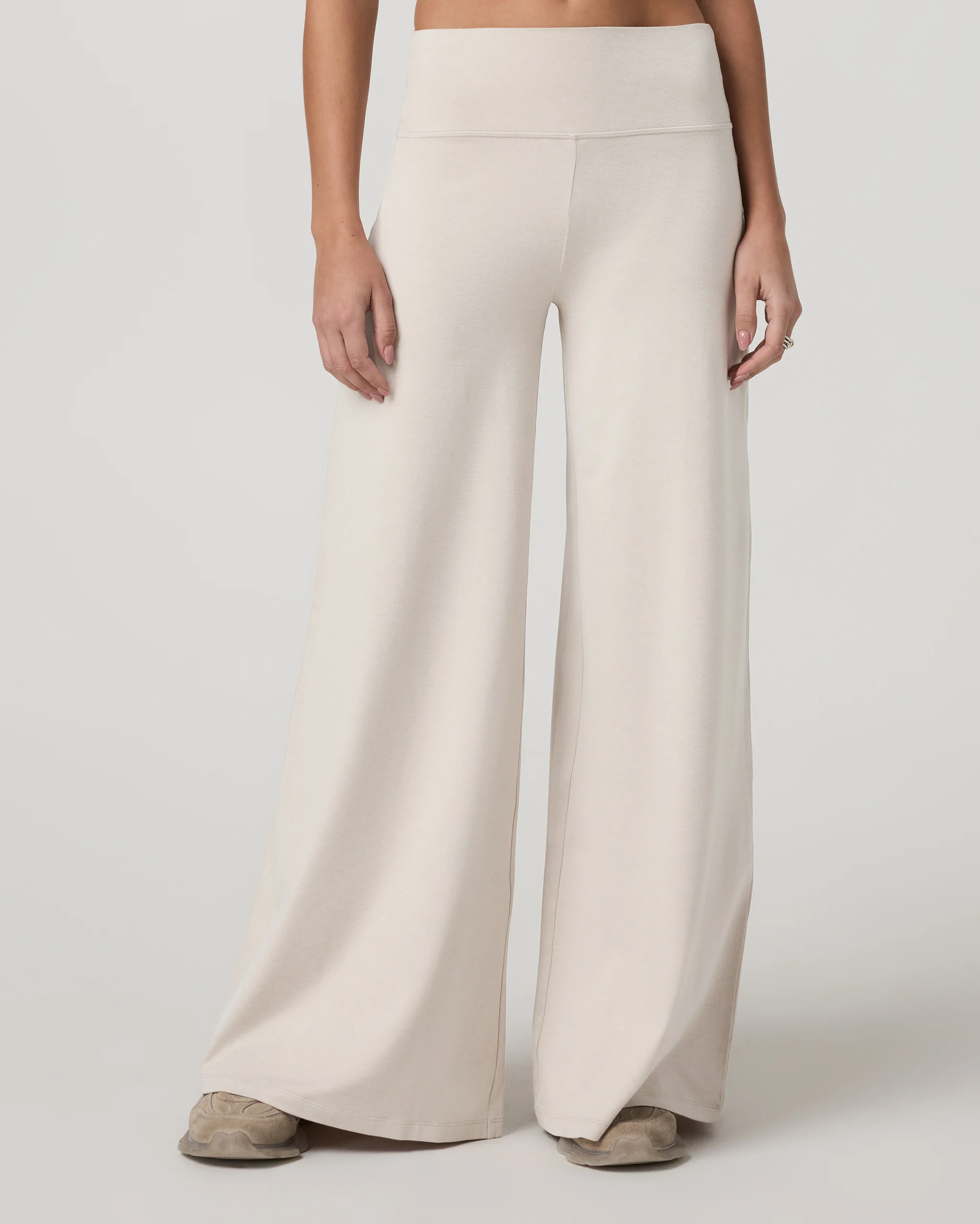 Halo Easy Wideleg Pant | Ecru Heather