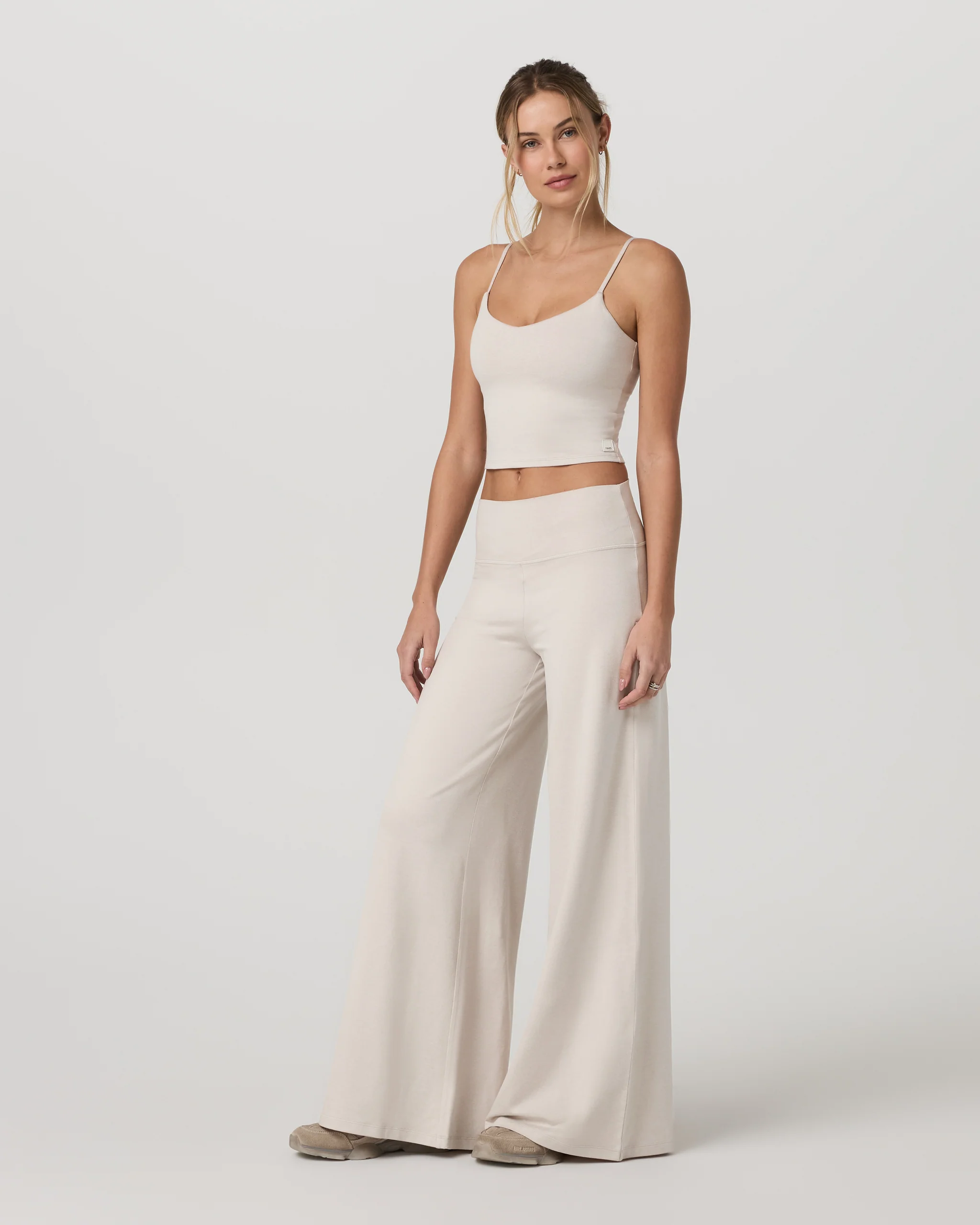 Halo Easy Wideleg Pant | Ecru Heather