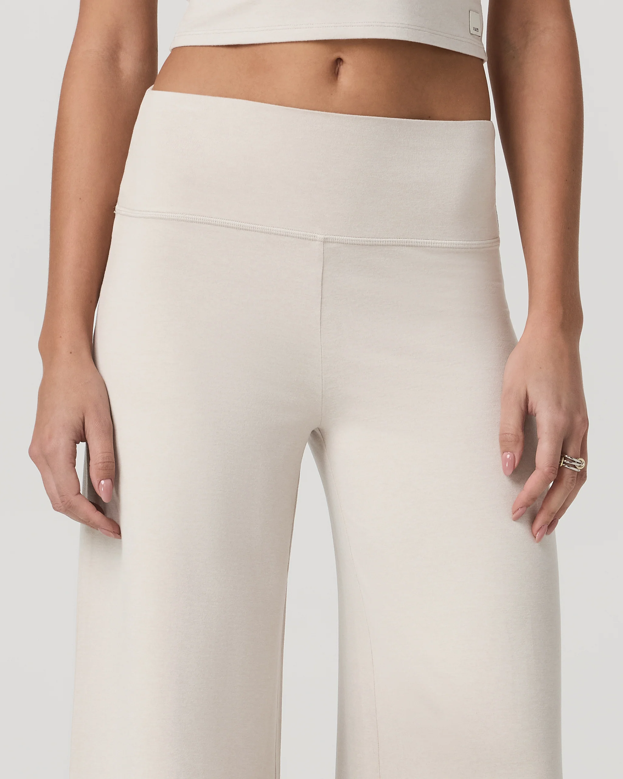 Halo Easy Wideleg Pant | Ecru Heather