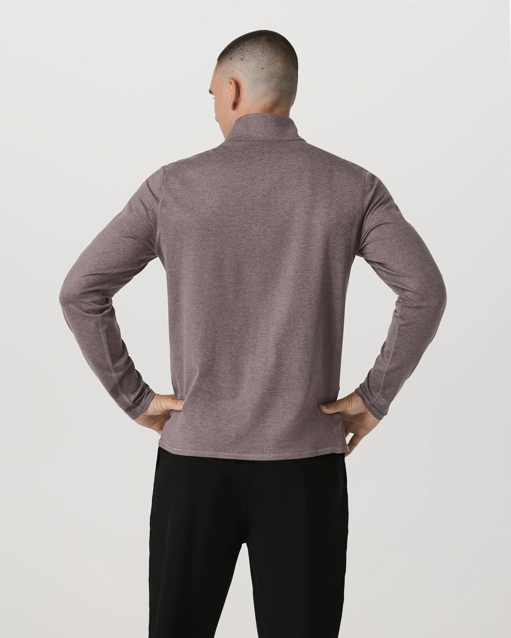 Ponto Half Zip Mock Neck | Huckleberry Heather
