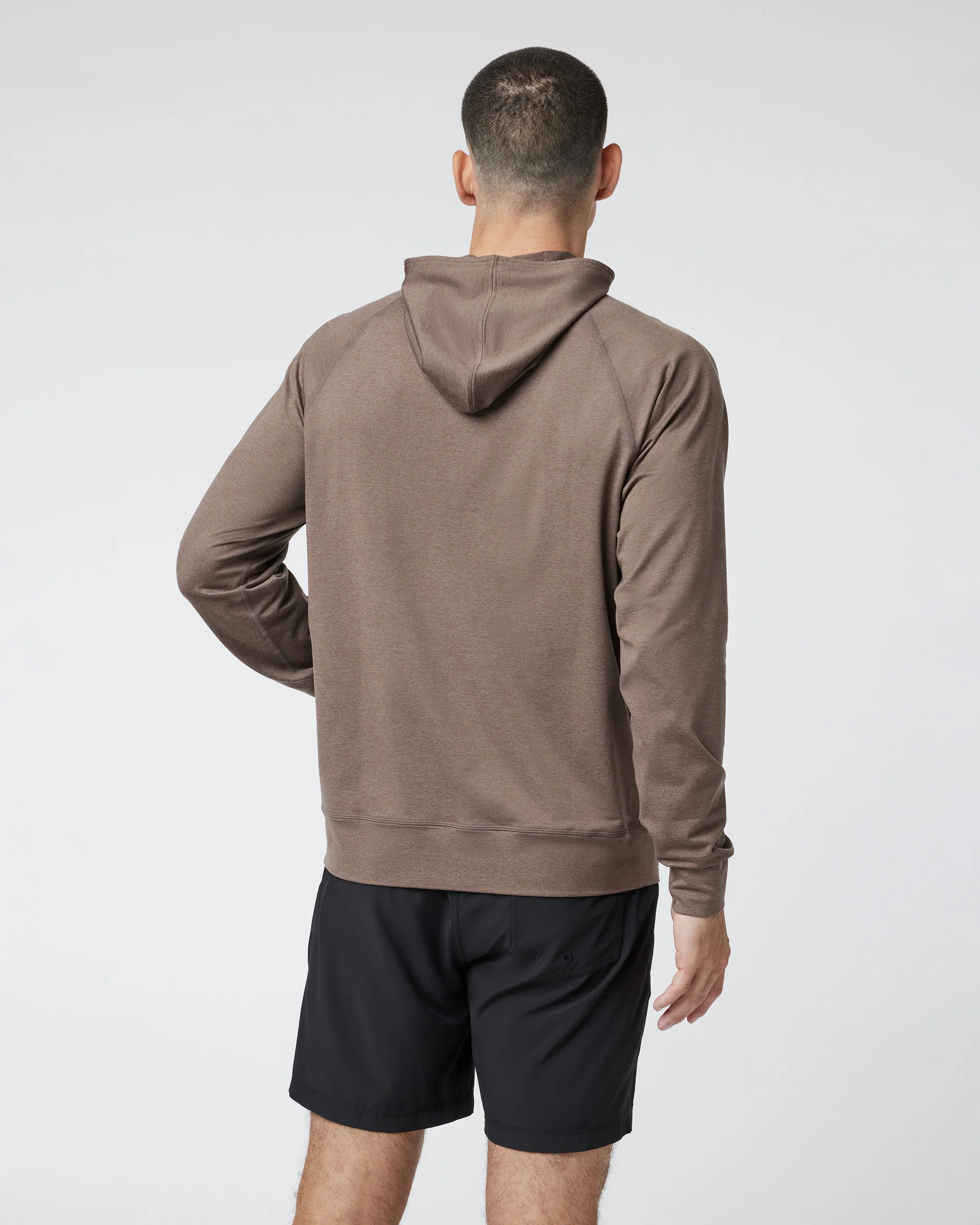Ponto Performance Half Zip Hoodie | Fossil Heather