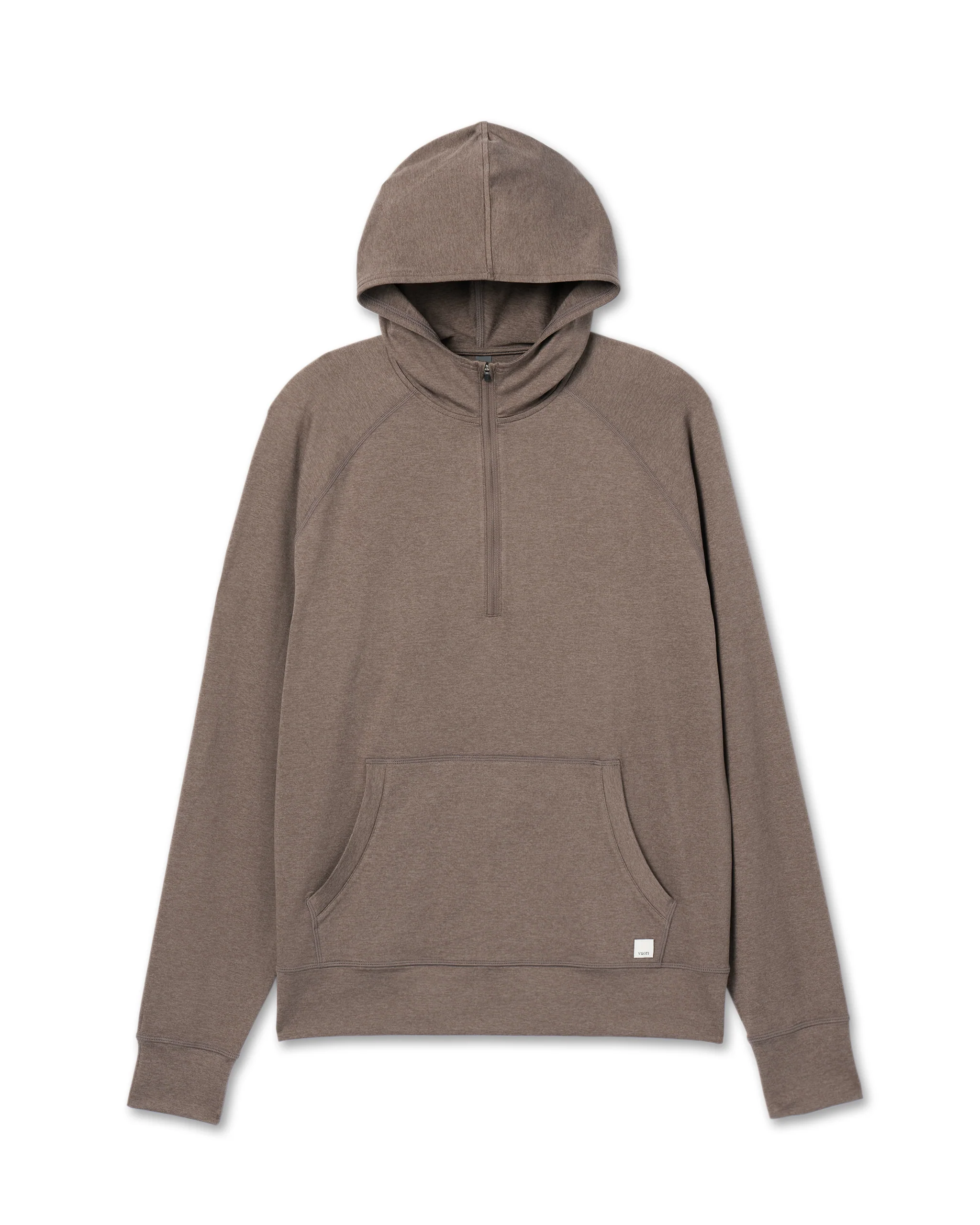 Ponto Performance Half Zip Hoodie | Fossil Heather