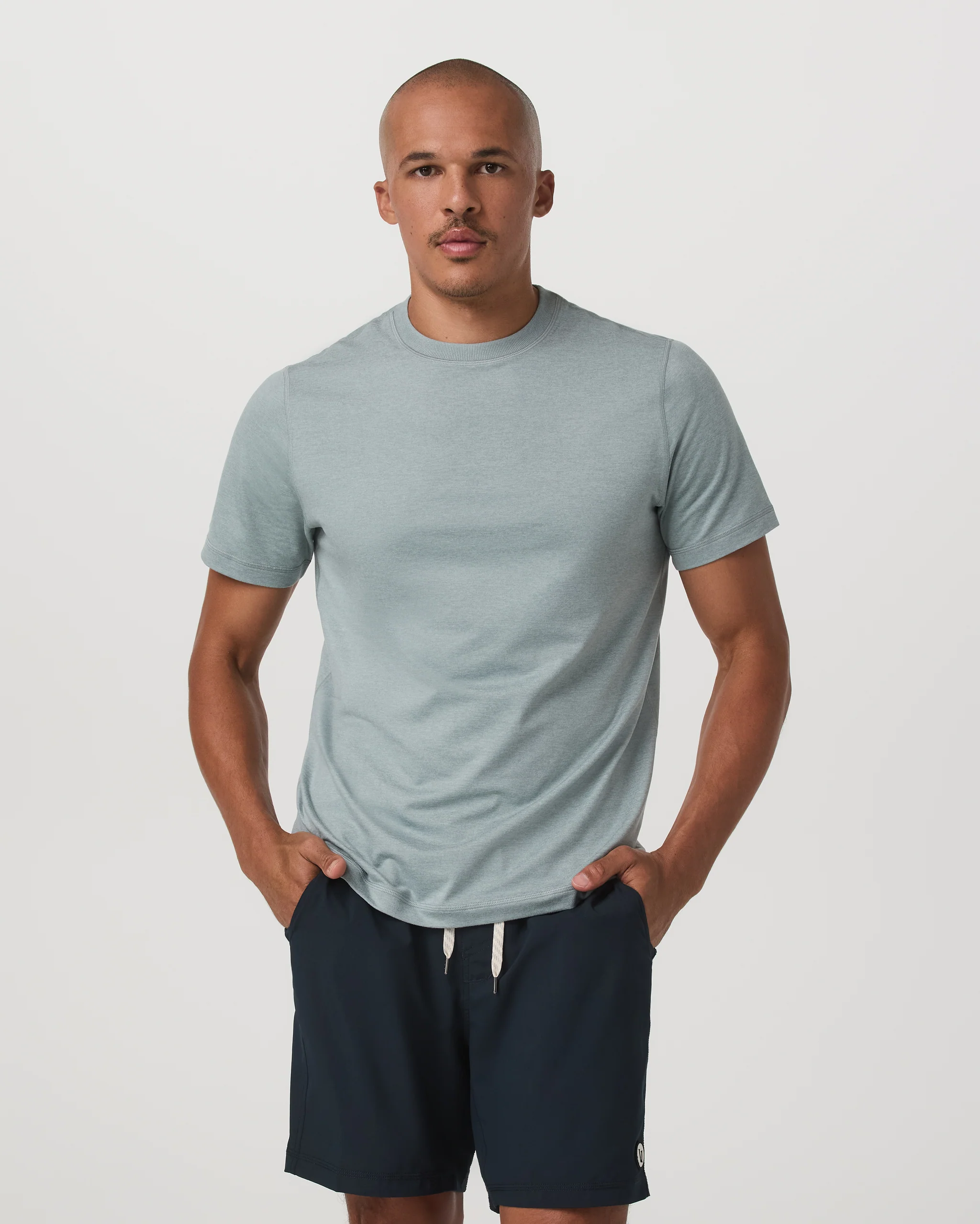 20517-short-sleeve-ponto-performance-tee-misty-blue-heather-1.webp Short Sleeve Ponto Performance Tee | Misty Blue Heather