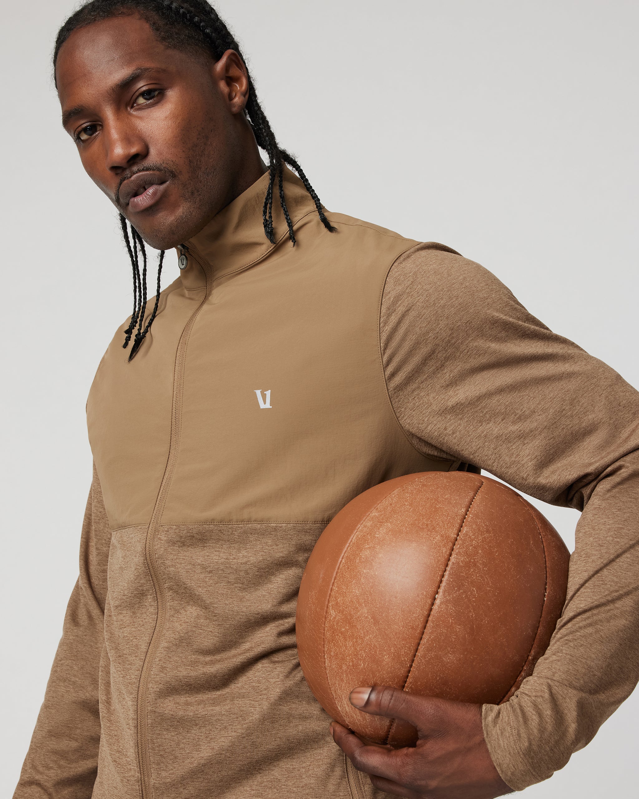 20609-sunday-element-track-jacket-pecan-heather-1.jpg Sunday Element Track Jacket | Pecan Heather