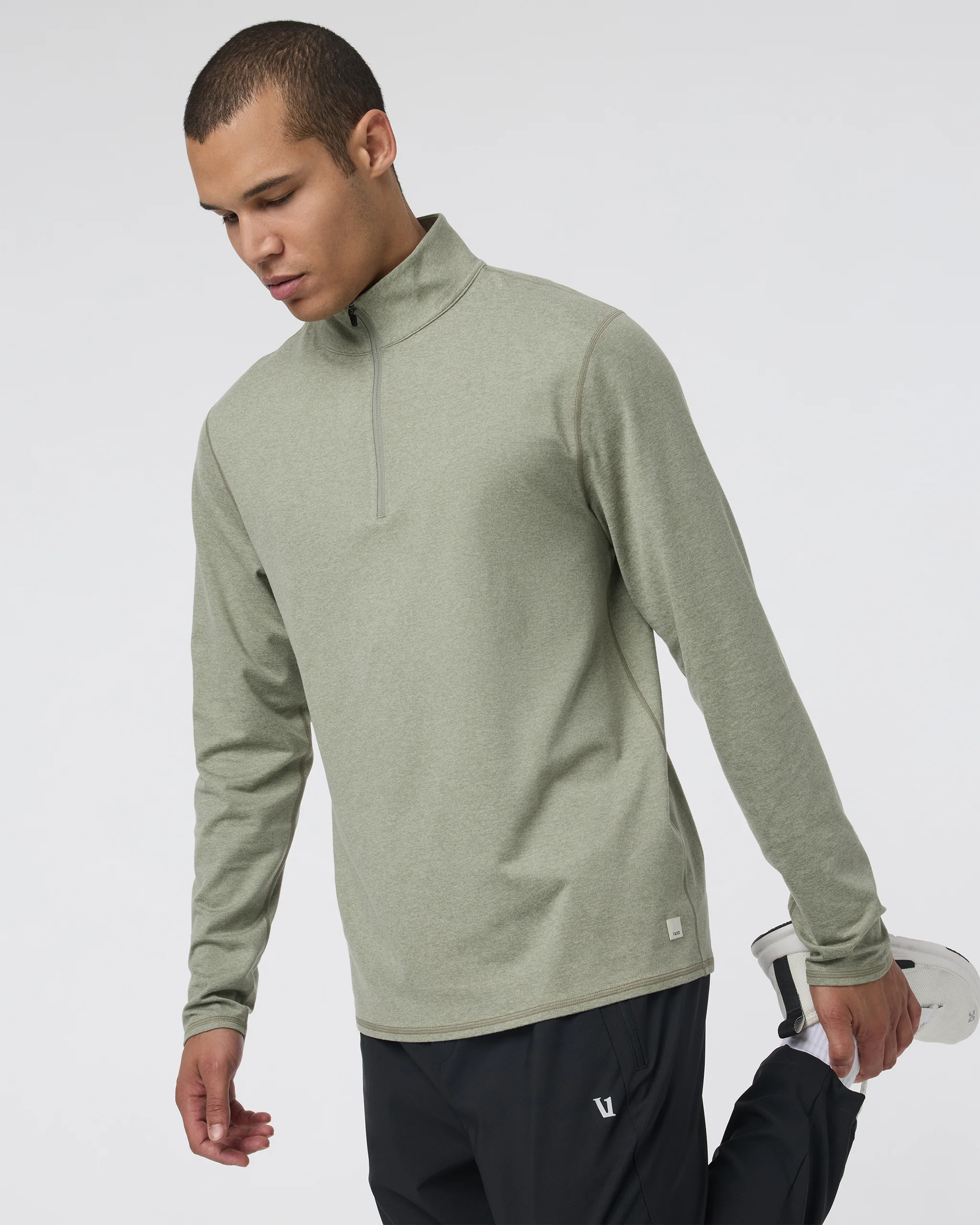 Ponto Half Zip Mock Neck | Laurel Heather