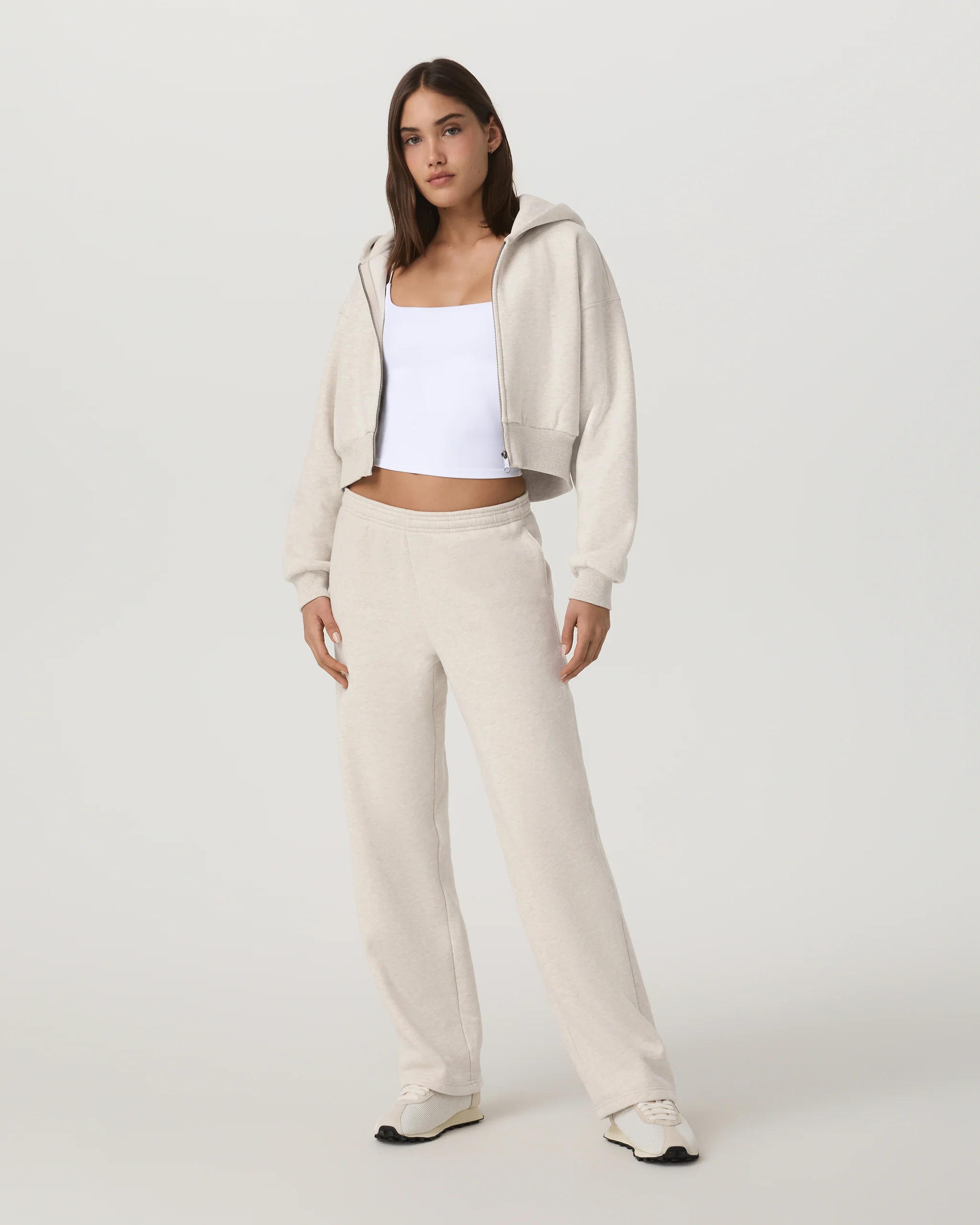Restore Straight Leg Sweatpant-Short | Bone Heather