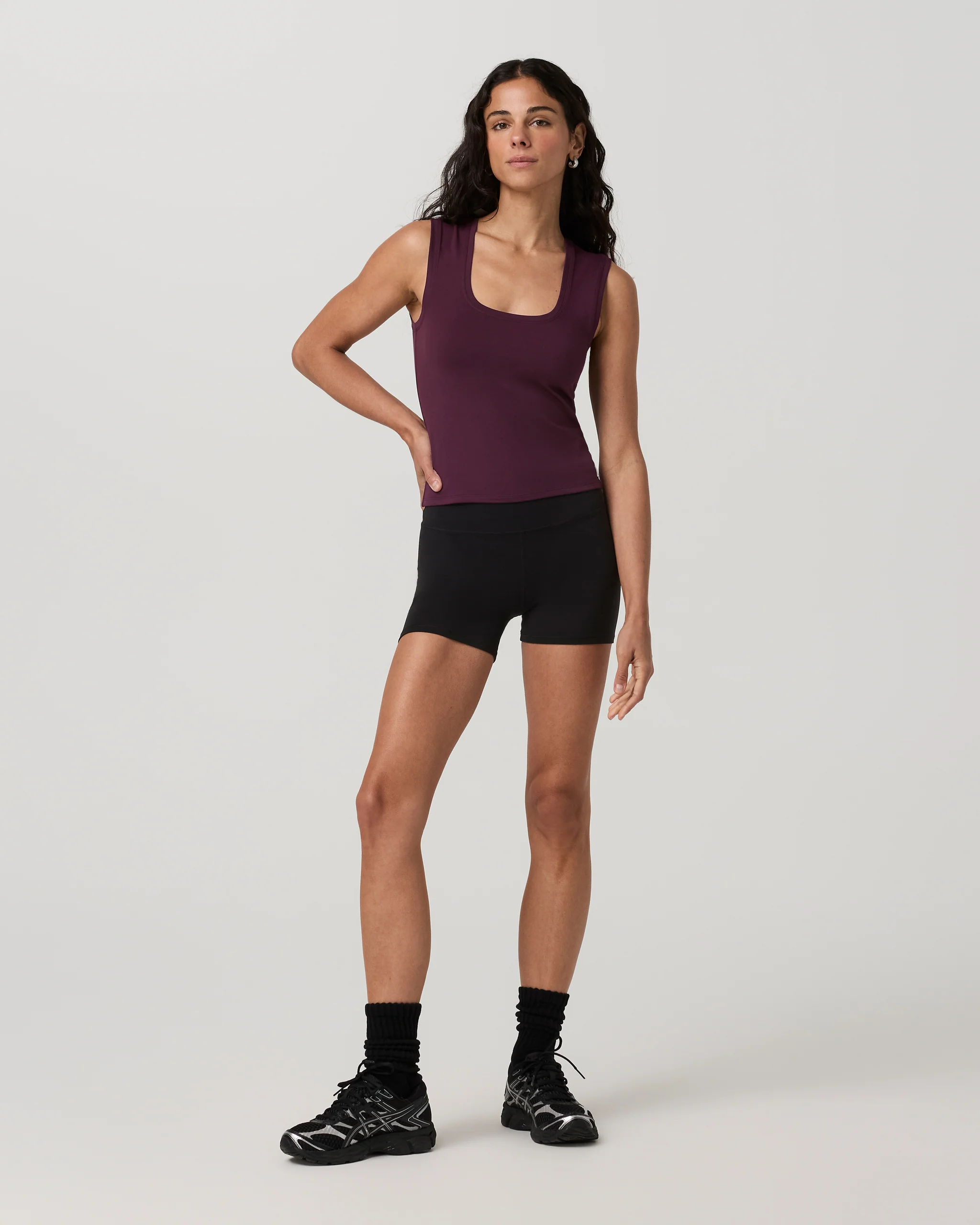 Halo Essential Scoop Tank | Cerise