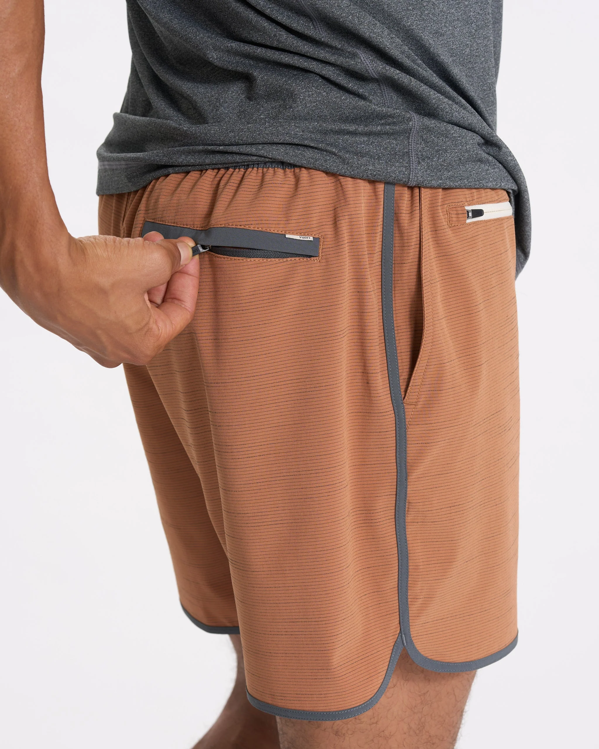 Banks Short Unlined 5" | Palo Santo Slub Stripe