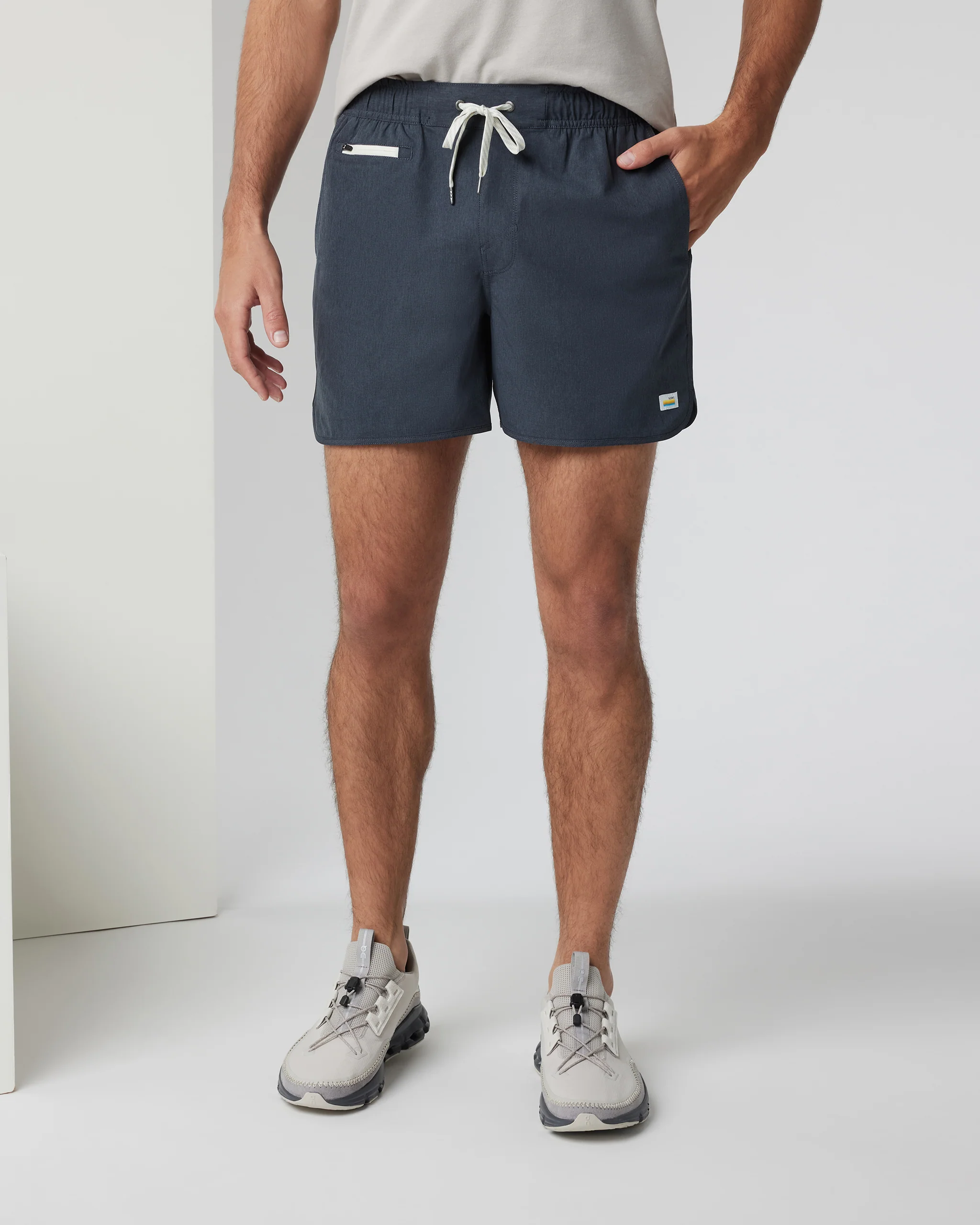 21909-banks-short-unlined-5-navy-linen-texture-1.webp Banks Short Unlined 5" | Navy Linen Texture