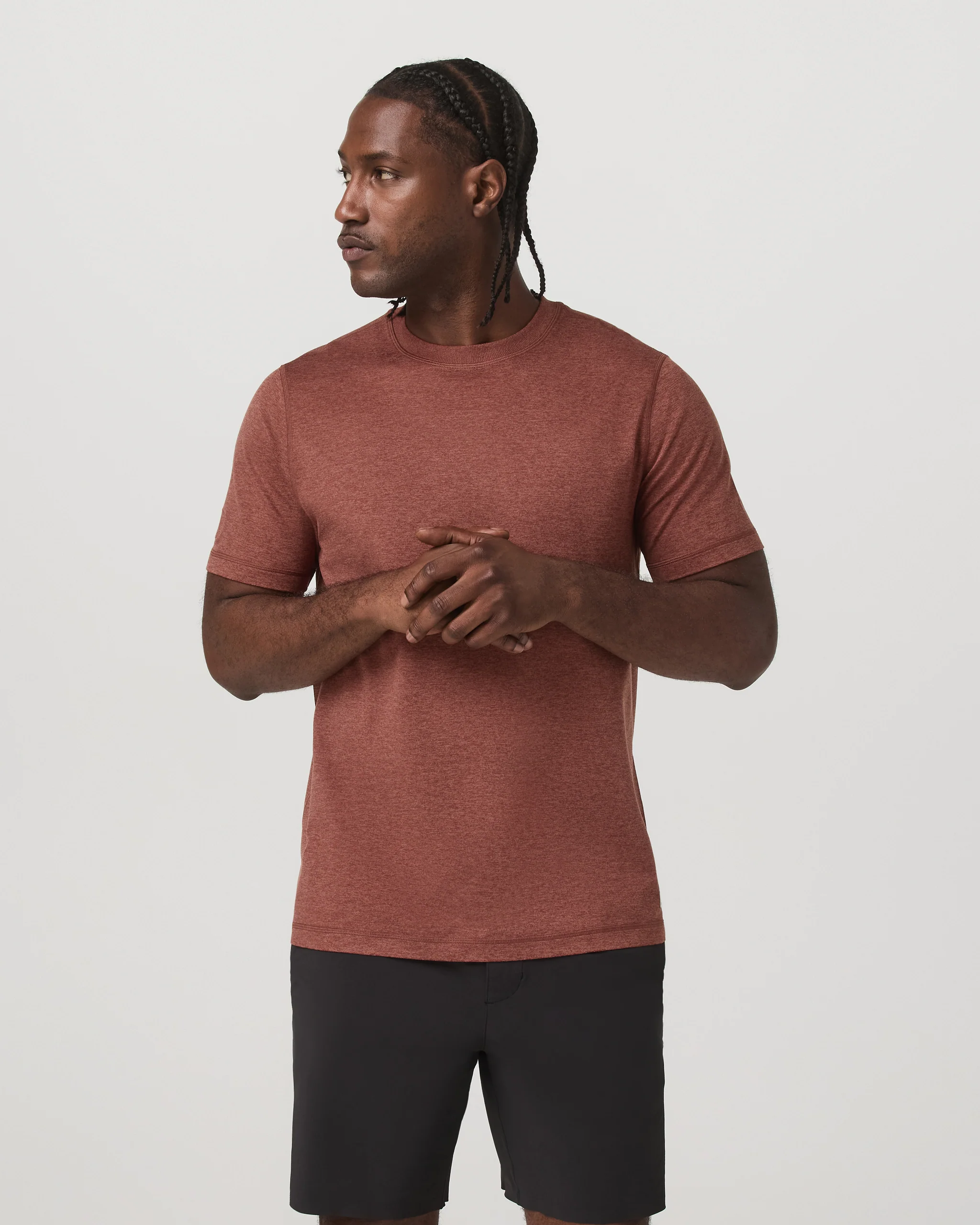 Short Sleeve Ponto Performance Tee | Firebrick Heather