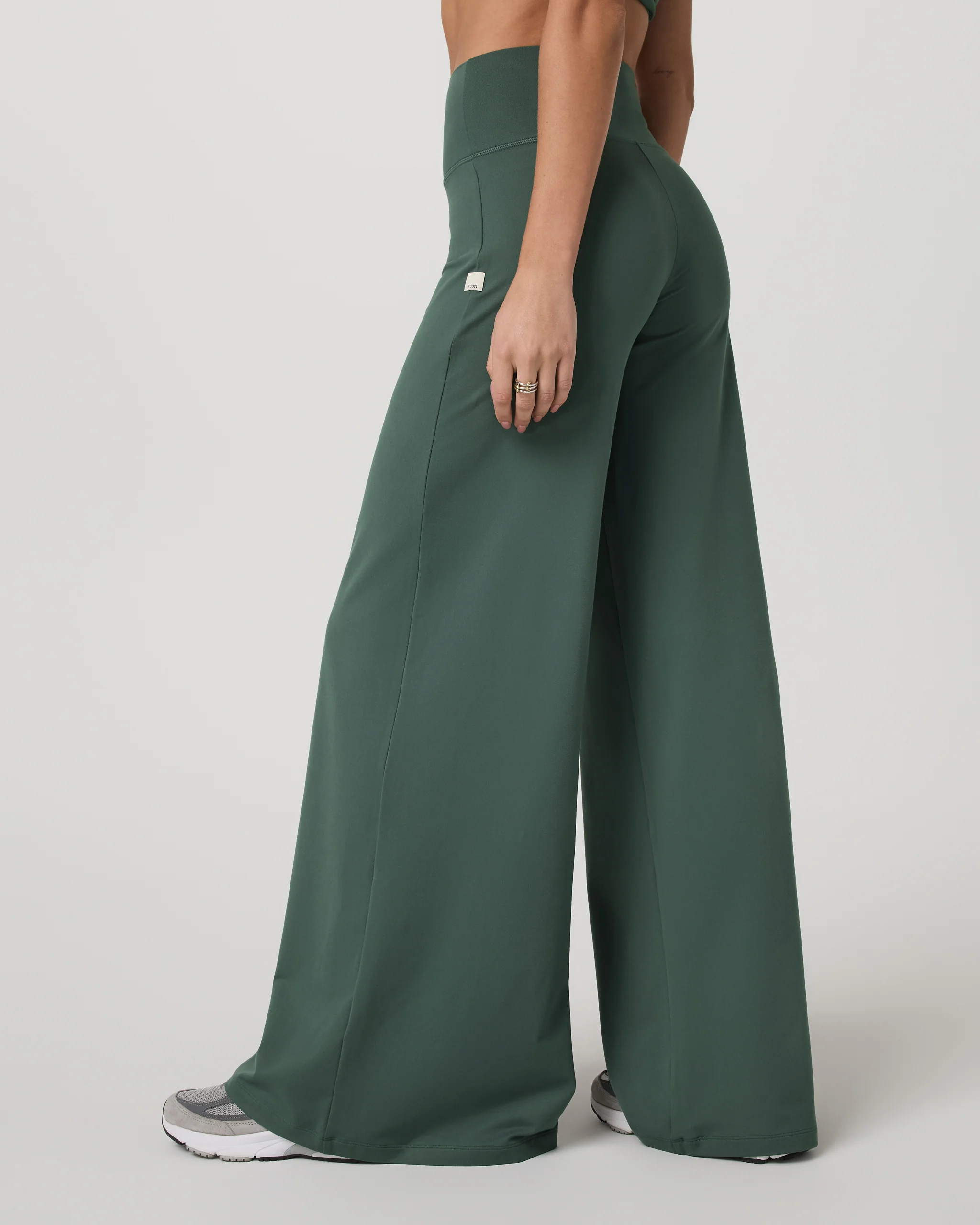 Halo Easy Wideleg Pant - Long | Agate Green