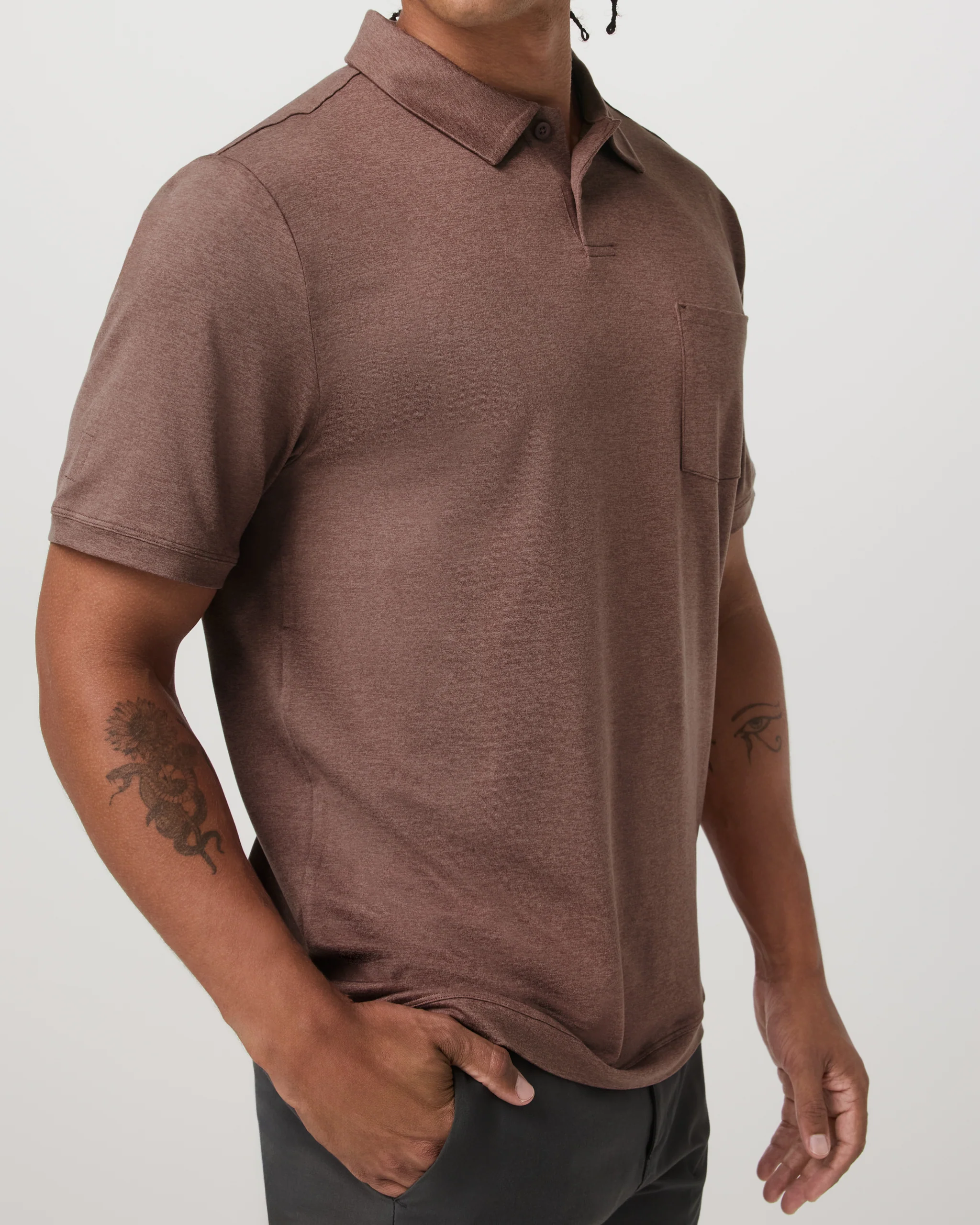 22100-short-sleeve-ponto-performance-polo-sable-heather-1.webp Short Sleeve Ponto Performance Polo | Sable Heather