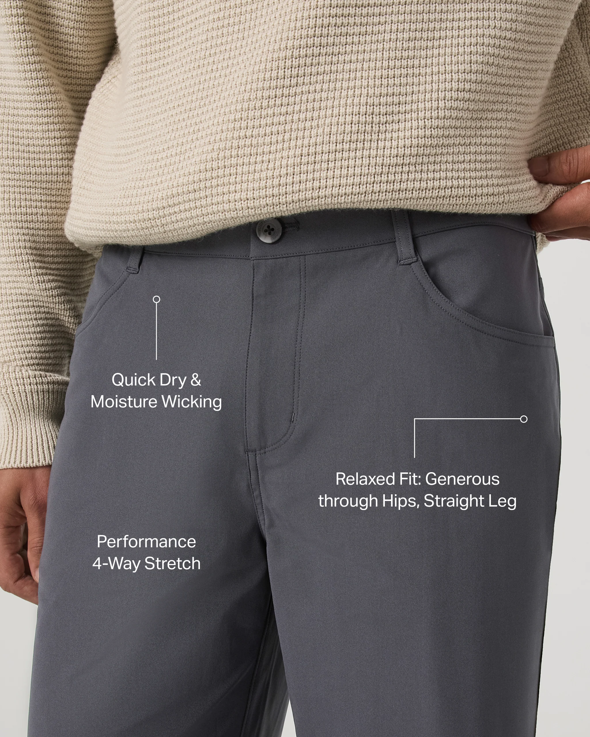 Vuori Meta™ Pant Relaxed Fit 30" | Charcoal