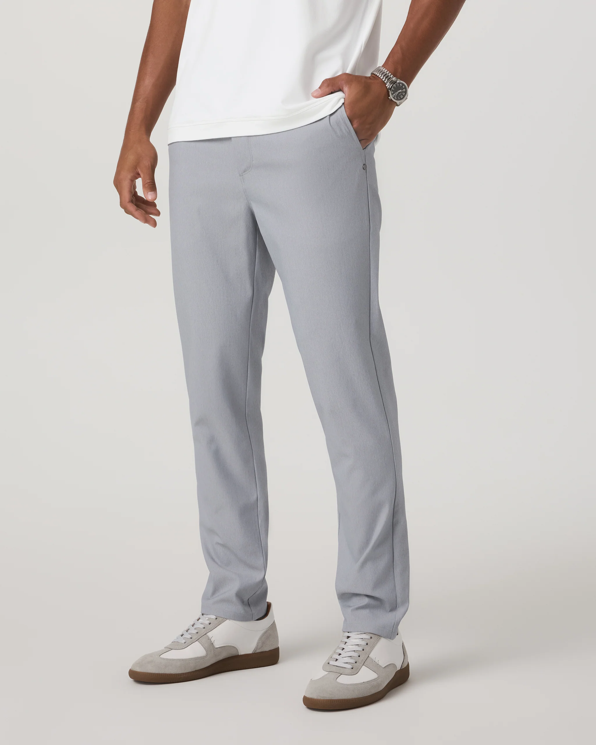 Cascade Tech Chino Pant Athletic Slim Fit 30" | Heather Grey