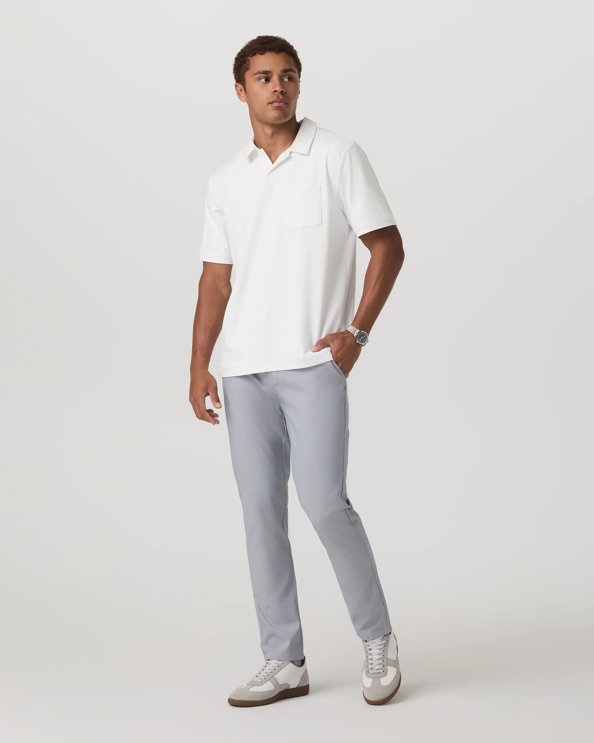 Cascade Tech Chino Pant Athletic Slim Fit 30" | Heather Grey
