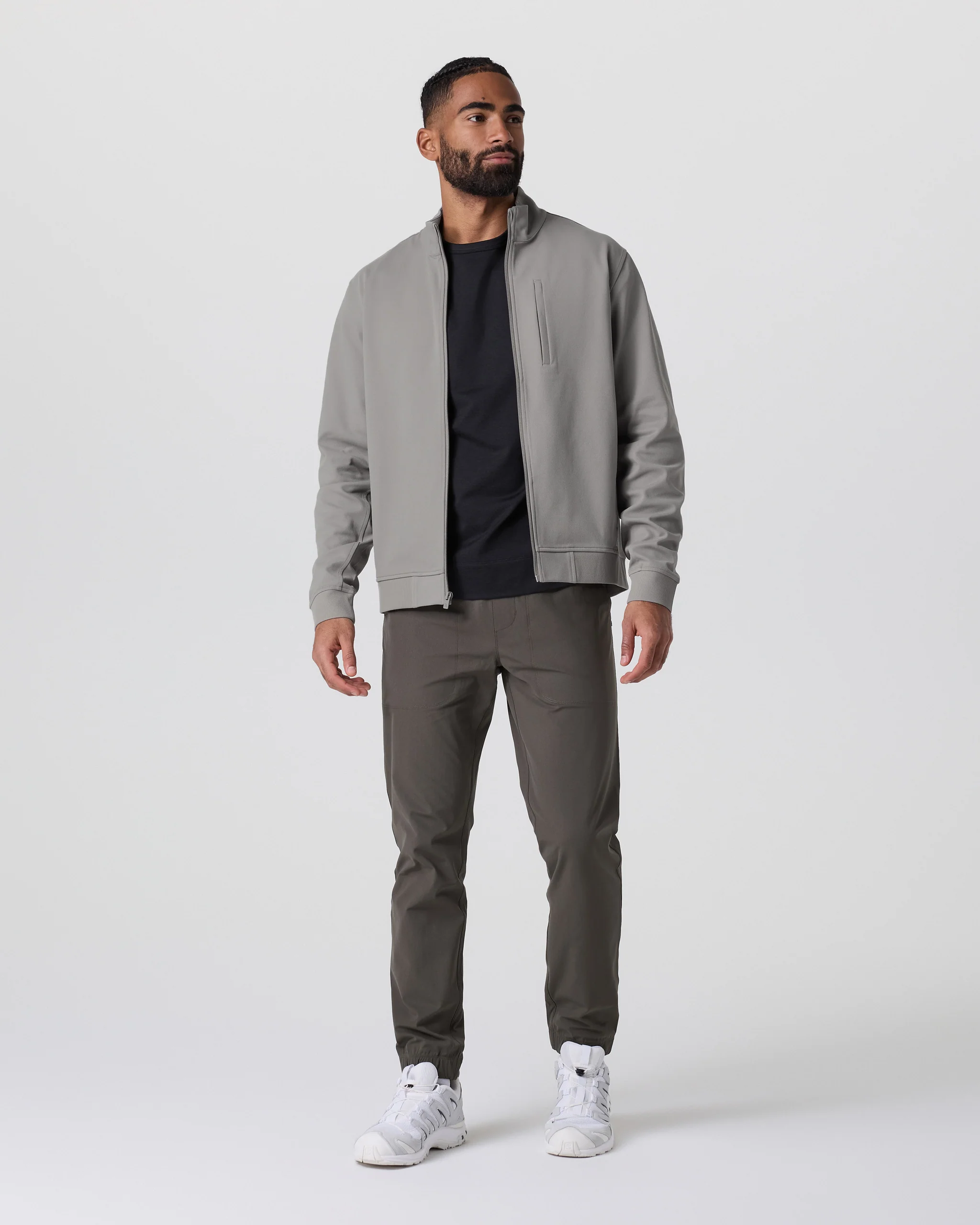 Vuori Meta™ Twill Full Zip | Shiitake