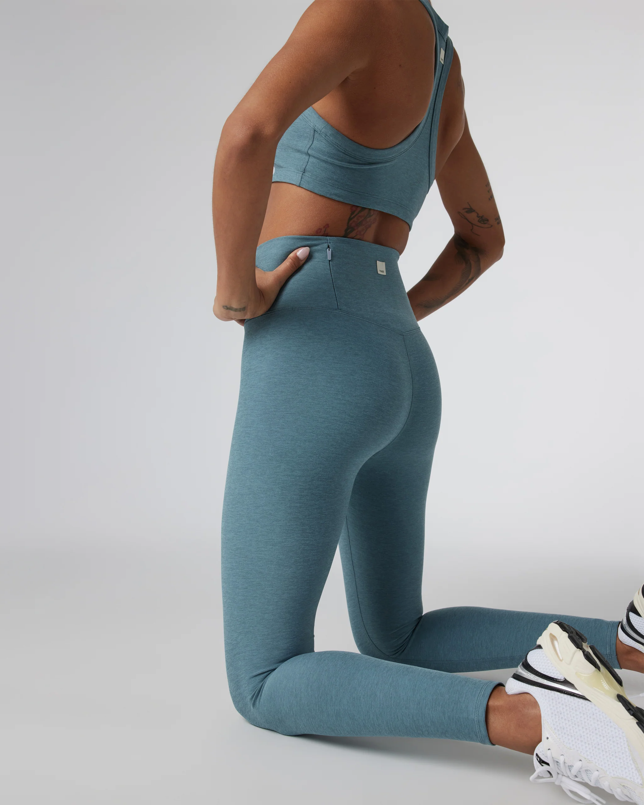 Clean Elevation Legging-Short | Smoke Blue Heather
