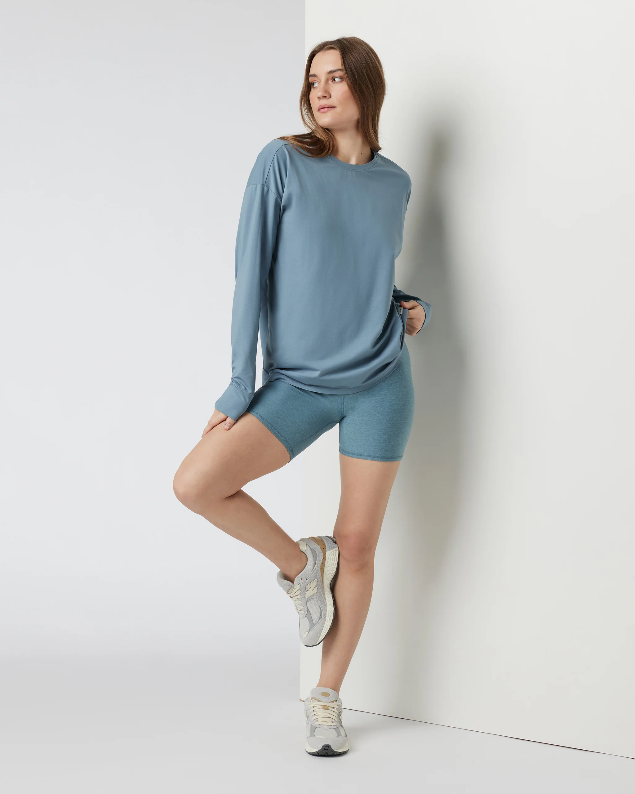 Clean Elevation Shorty 6" | Smoke Blue Heather