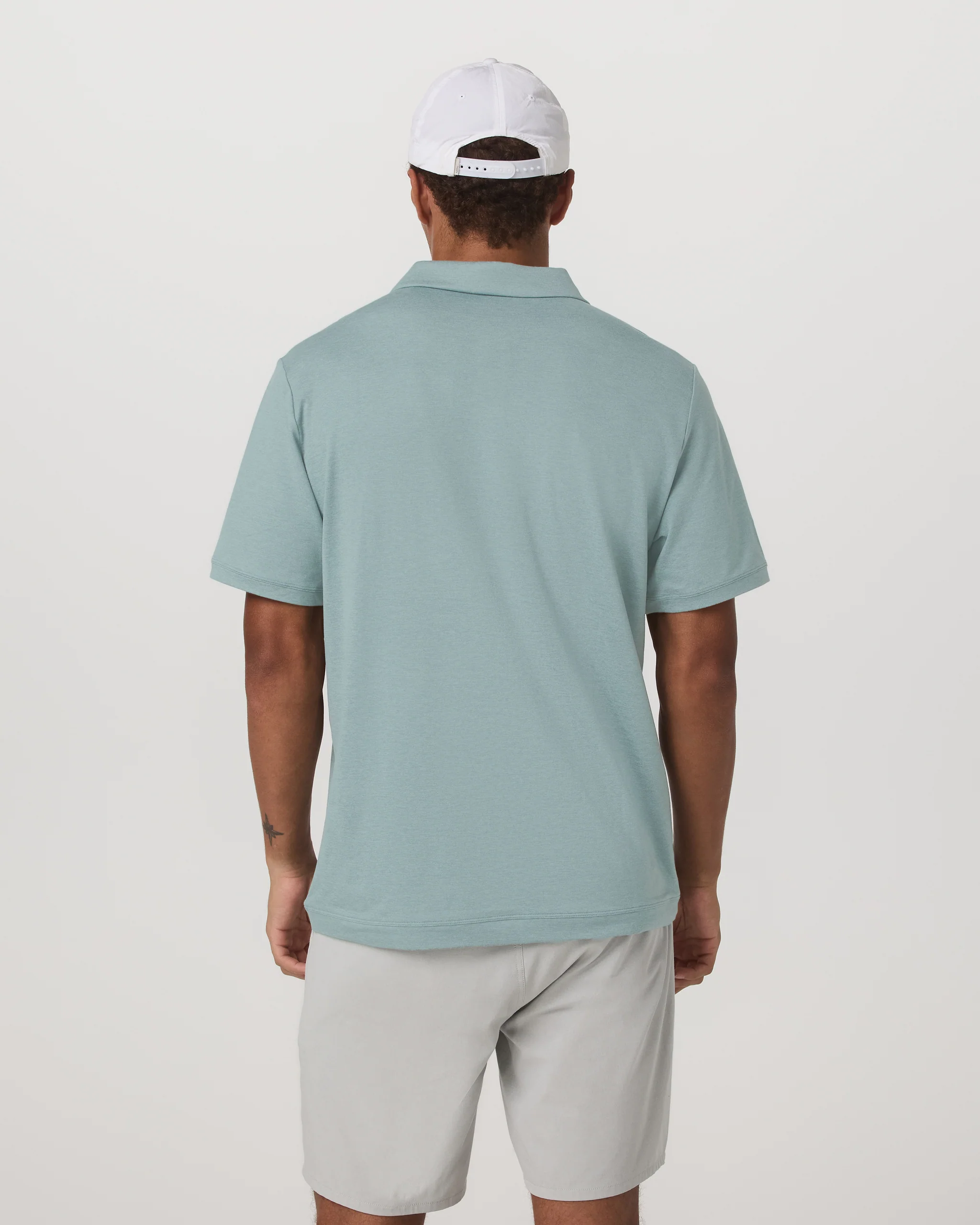 Short Sleeve Ponto Performance Polo | Misty Blue Heather