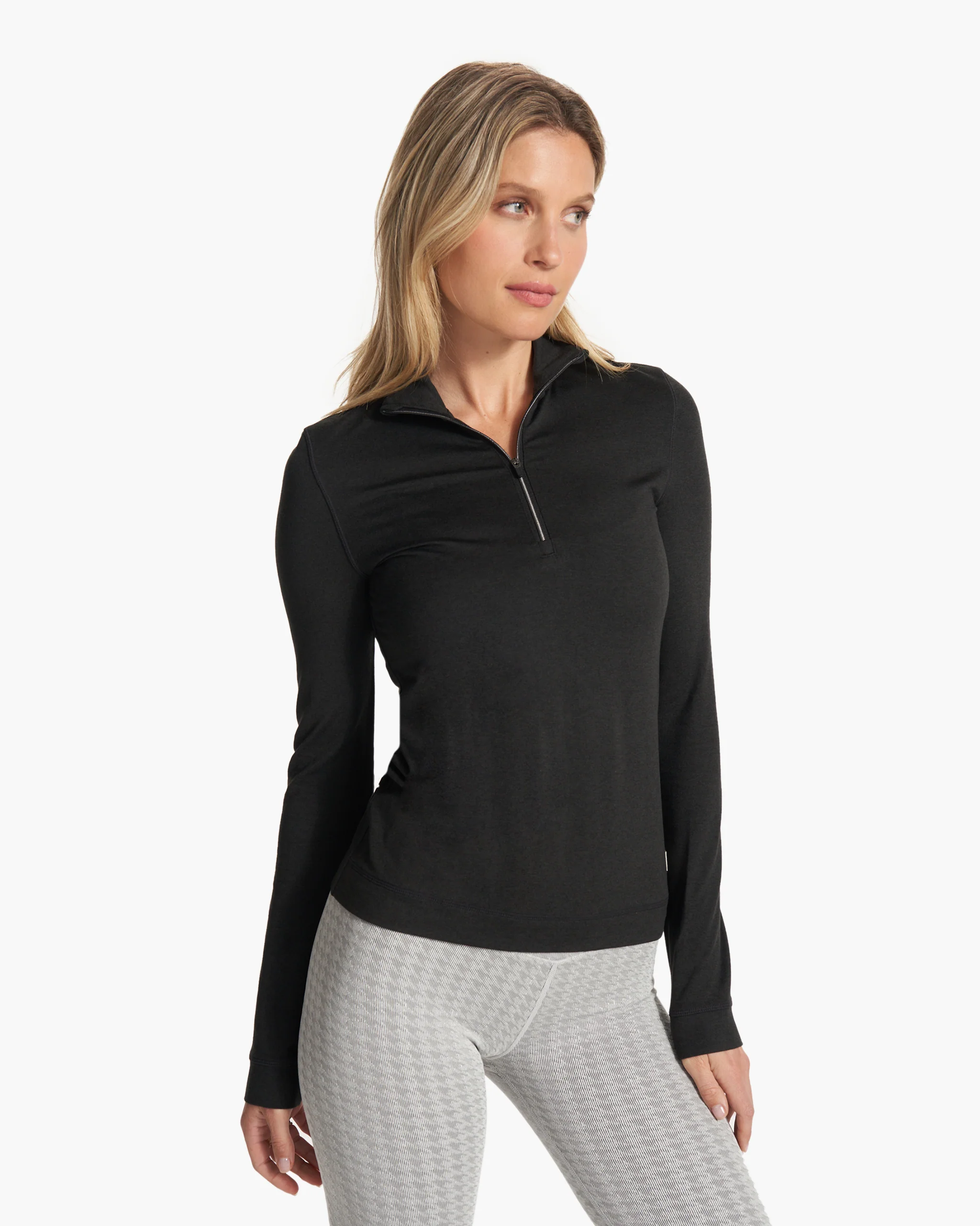 Halo Essential Half Zip | Black Heather