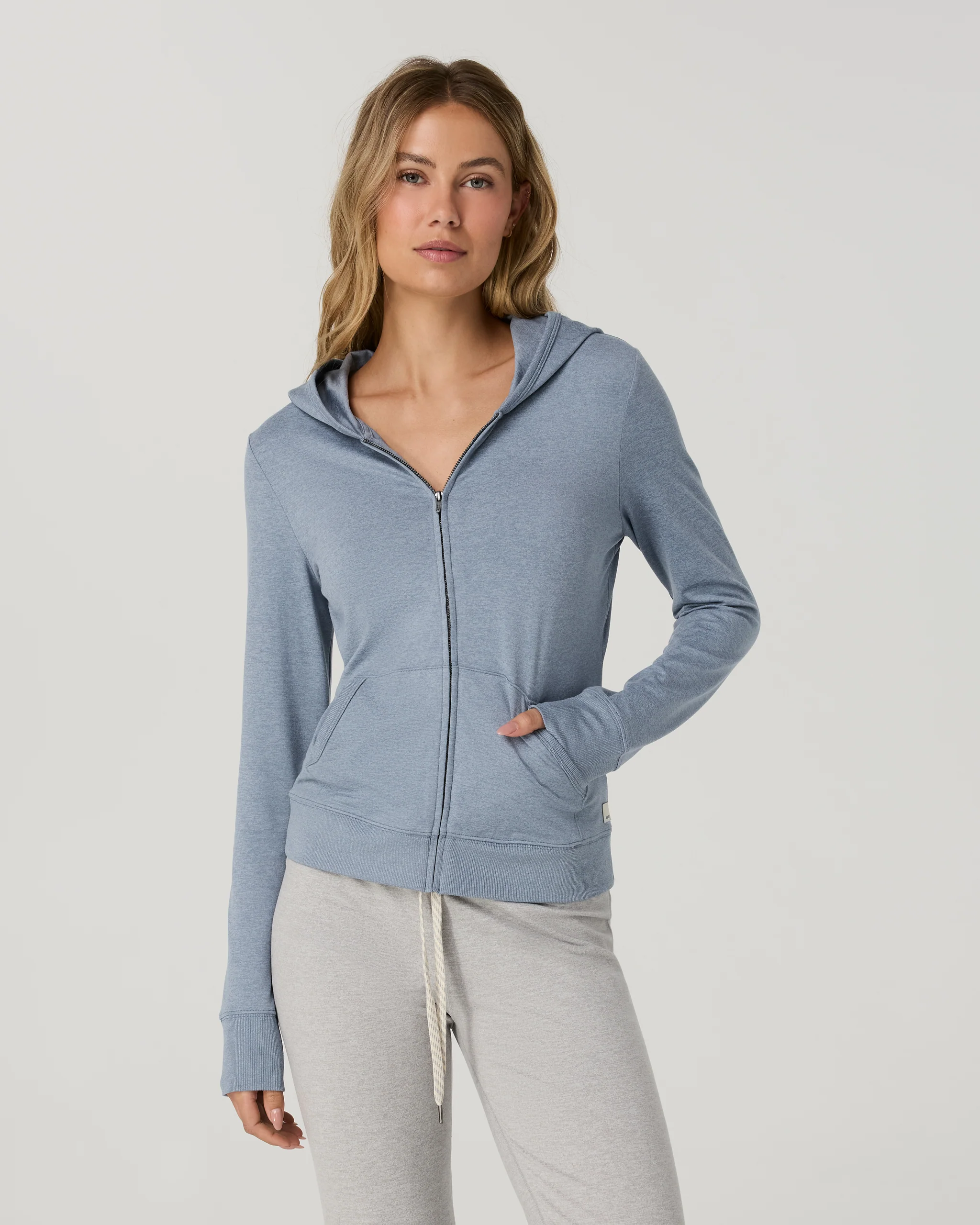 3241-halo-mini-full-zip-hoodie-long-coastal-fog-heather-1.webp Halo Mini Full Zip Hoodie - Long | Coastal Fog Heather