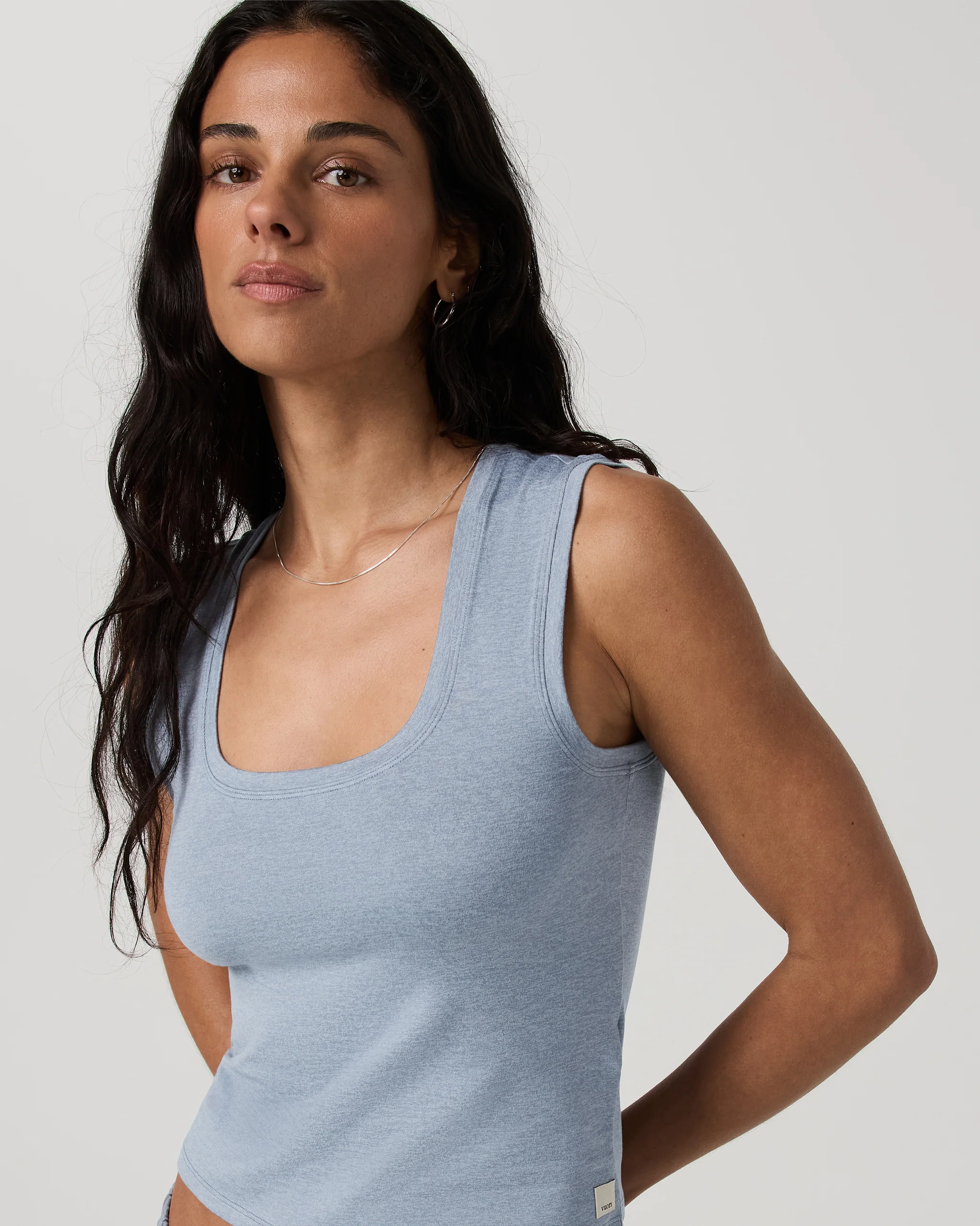 3454-halo-essential-scoop-tank-coastal-fog-heather-1.webp Halo Essential Scoop Tank | Coastal Fog Heather