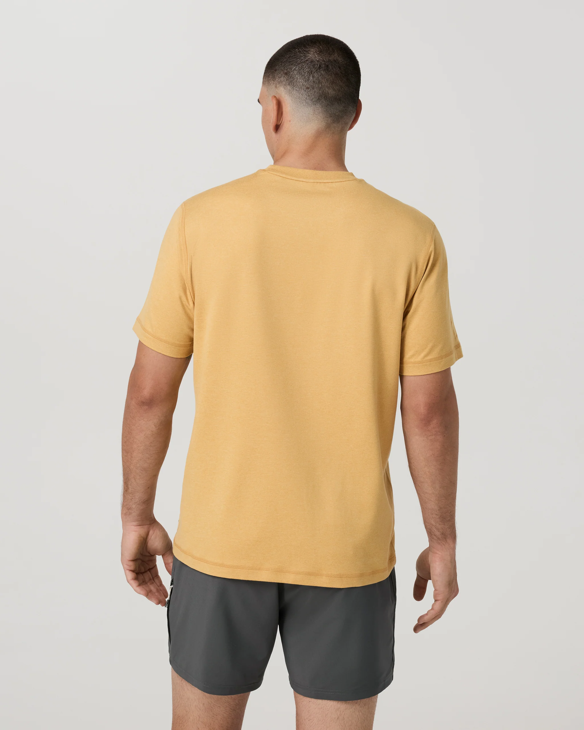 Short Sleeve Ponto Performance Tee | Brass Heather