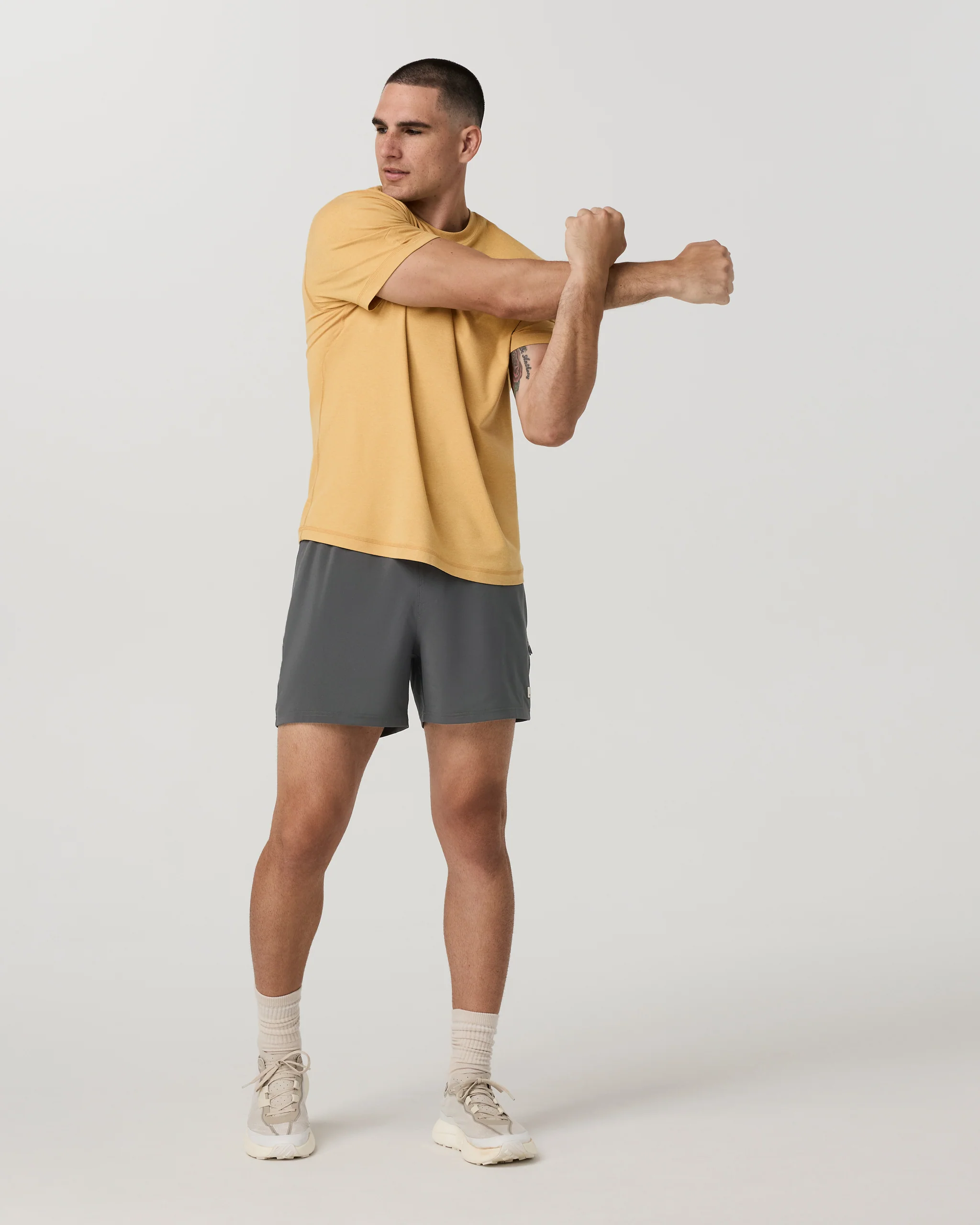 Short Sleeve Ponto Performance Tee | Brass Heather