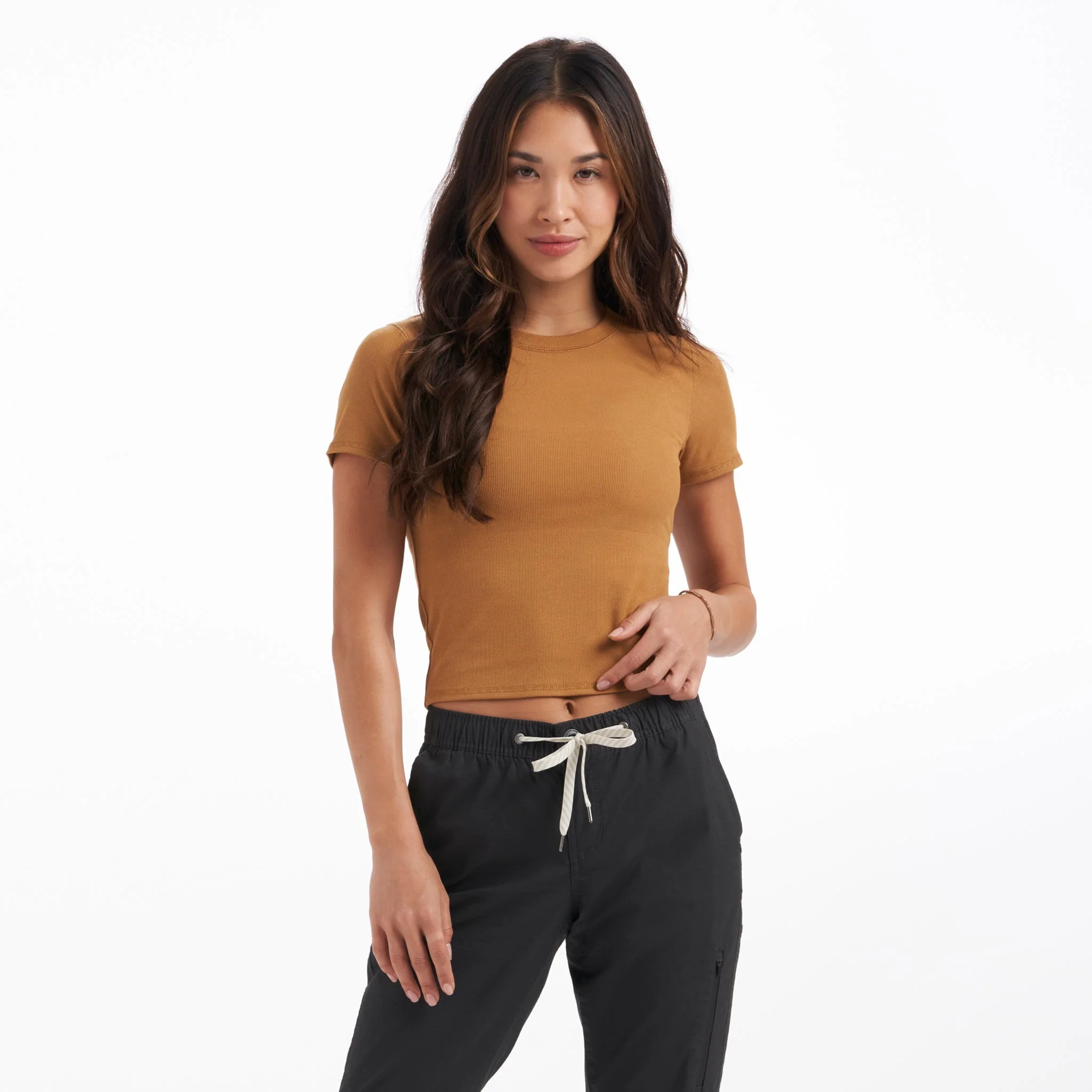 4505-pose-fitted-tee-dark-golden-heather-1.webp Pose Fitted Tee | Dark Golden Heather