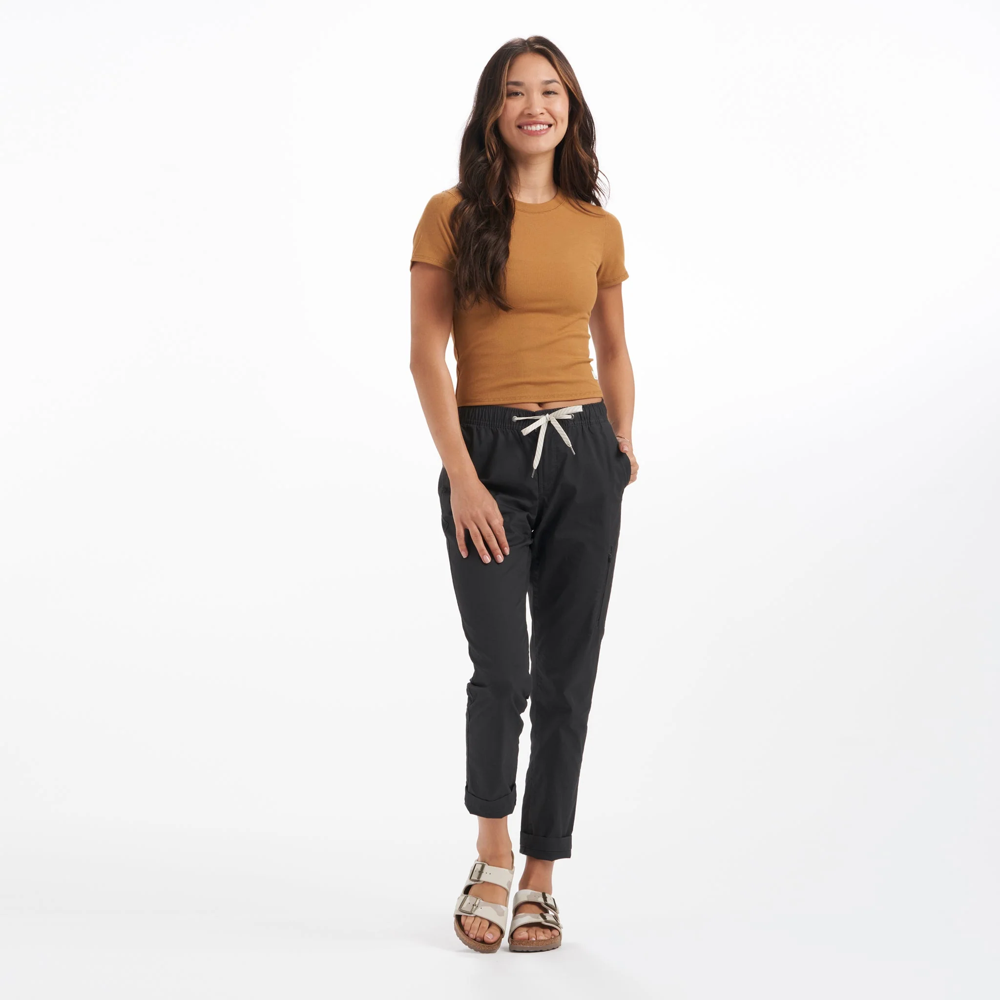 Pose Fitted Tee | Dark Golden Heather
