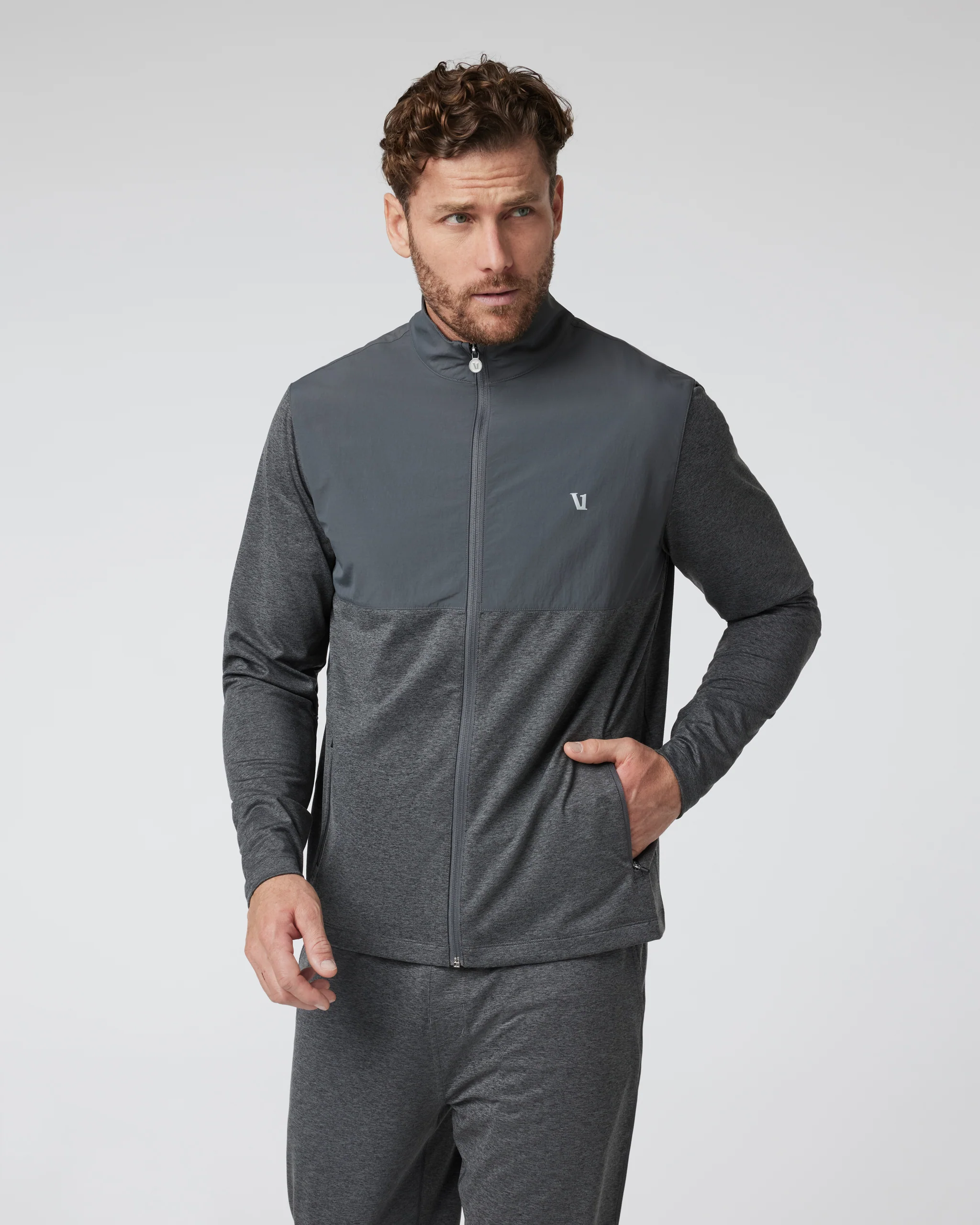 4909-sunday-element-track-jacket-charcoal-heather-1.webp Sunday Element Track Jacket | Charcoal Heather