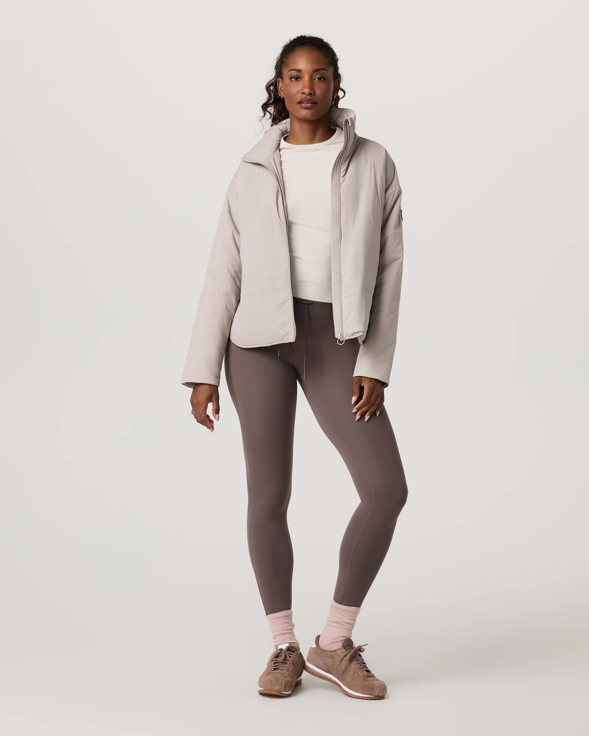 Long Sleeve Pose Crew | Ecru Heather
