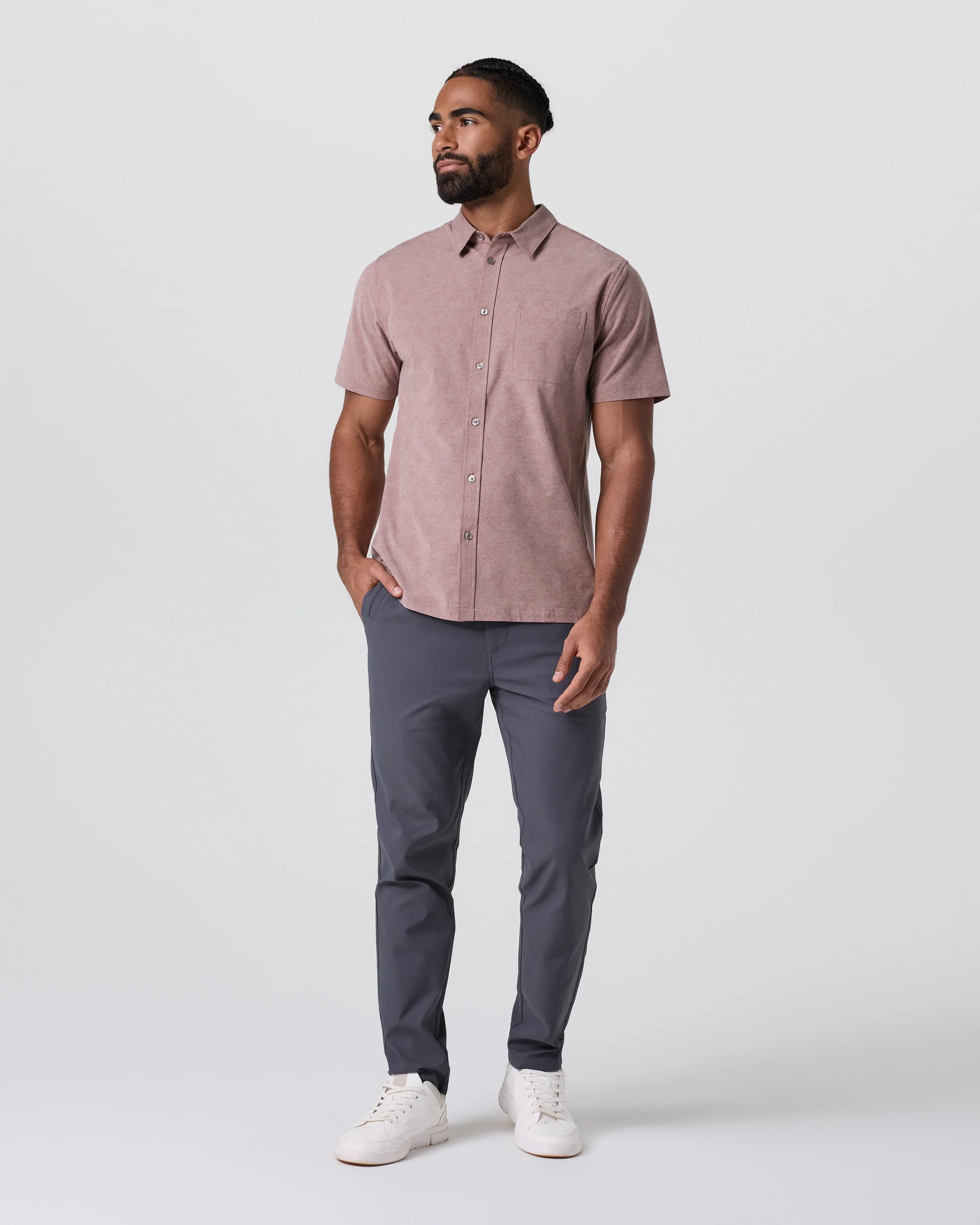 Short Sleeve Bridge Button Down | Zion Rose Water Lily