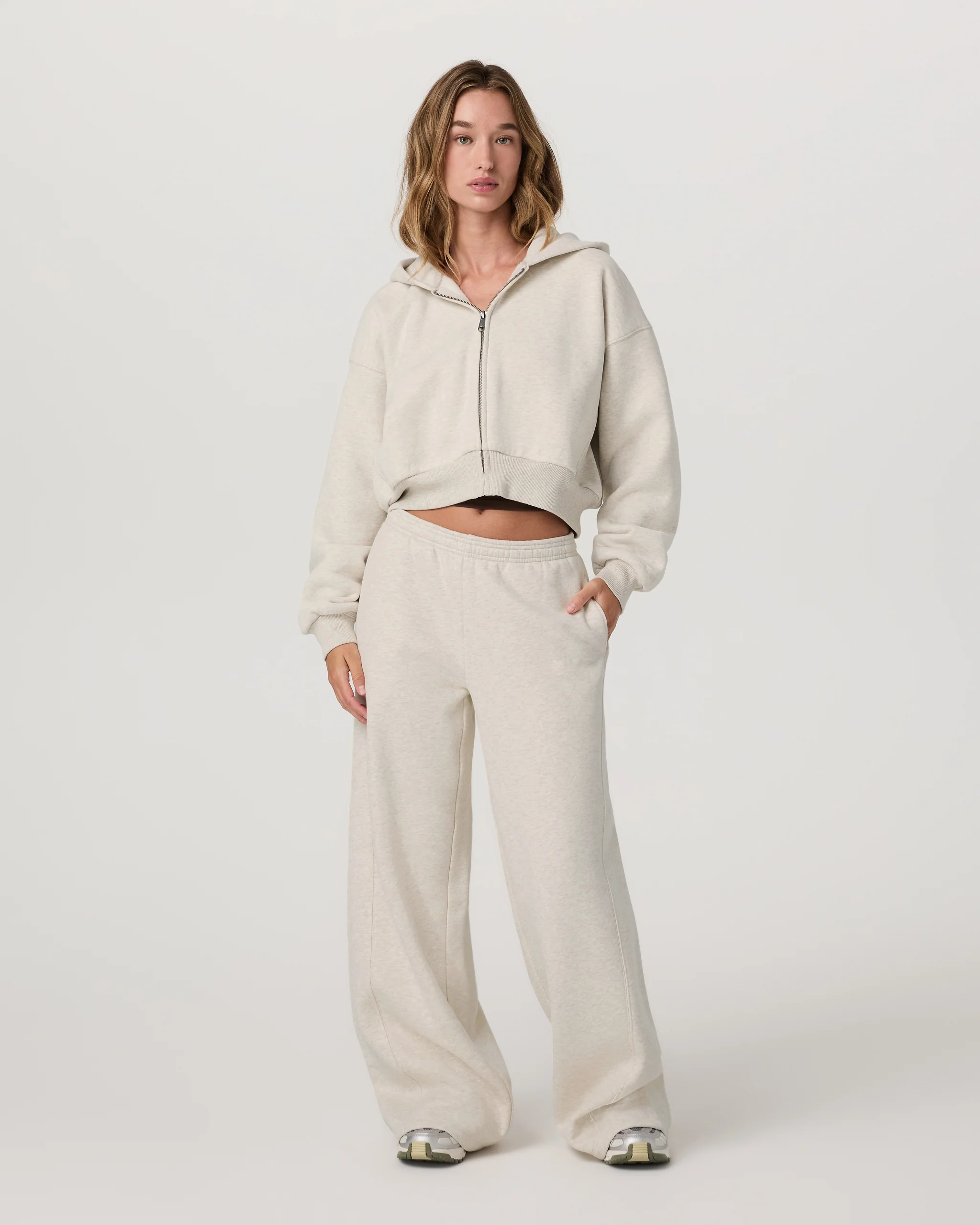 Restore Ultra Wideleg Sweatpant | Bone Heather