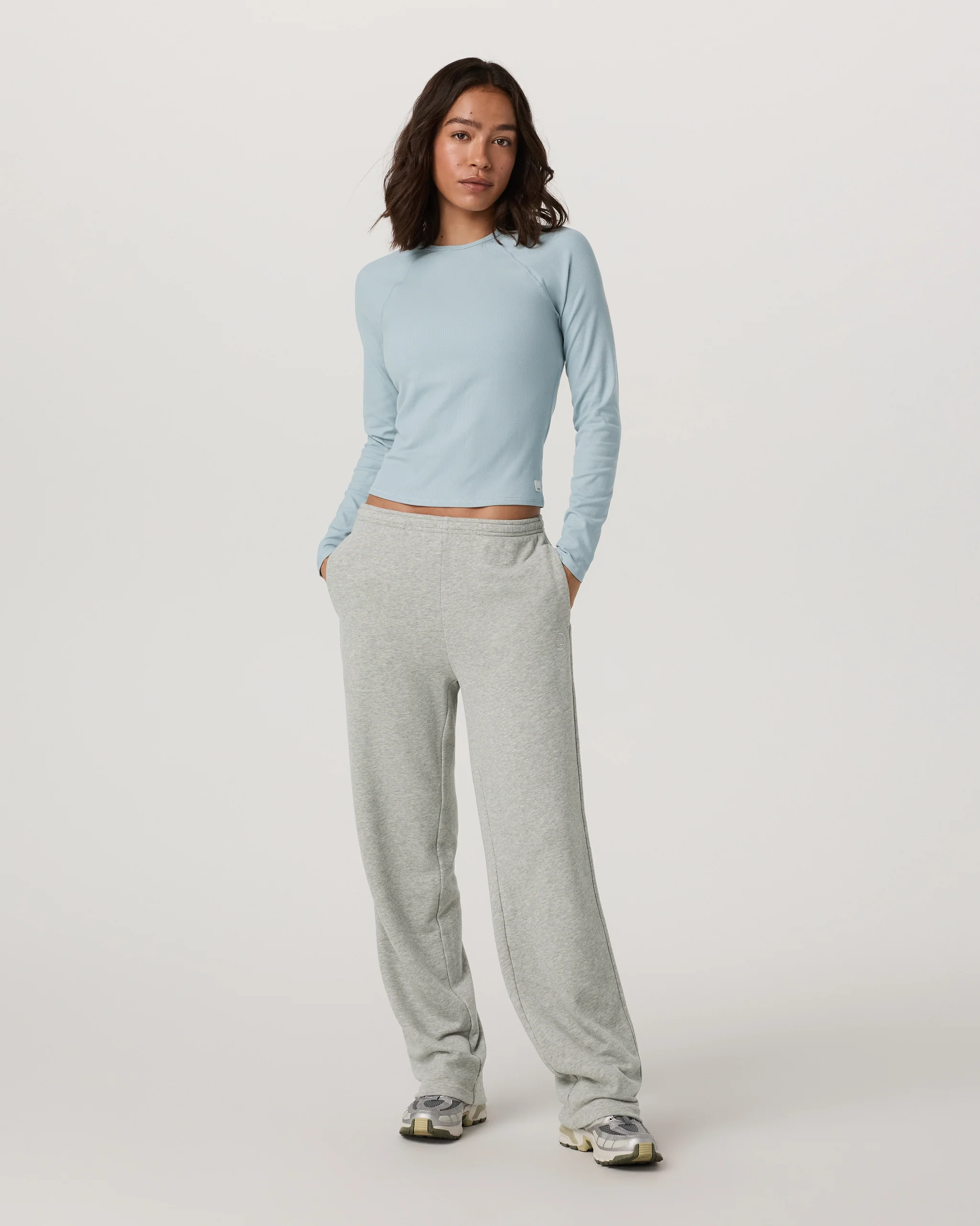 Long Sleeve Pose Crew | Blue Haze