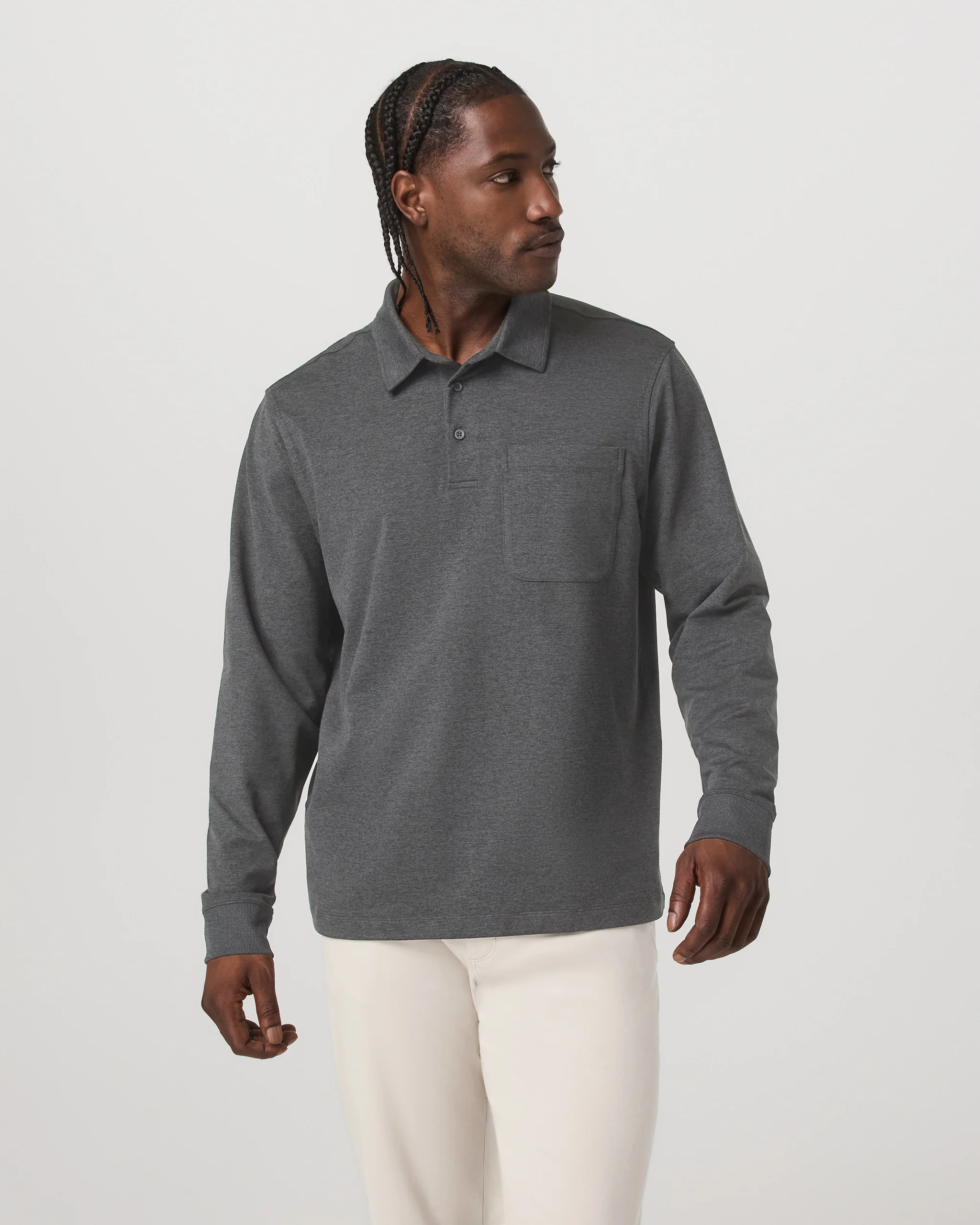 Long Sleeve Coronado Rugby | Charcoal Heather