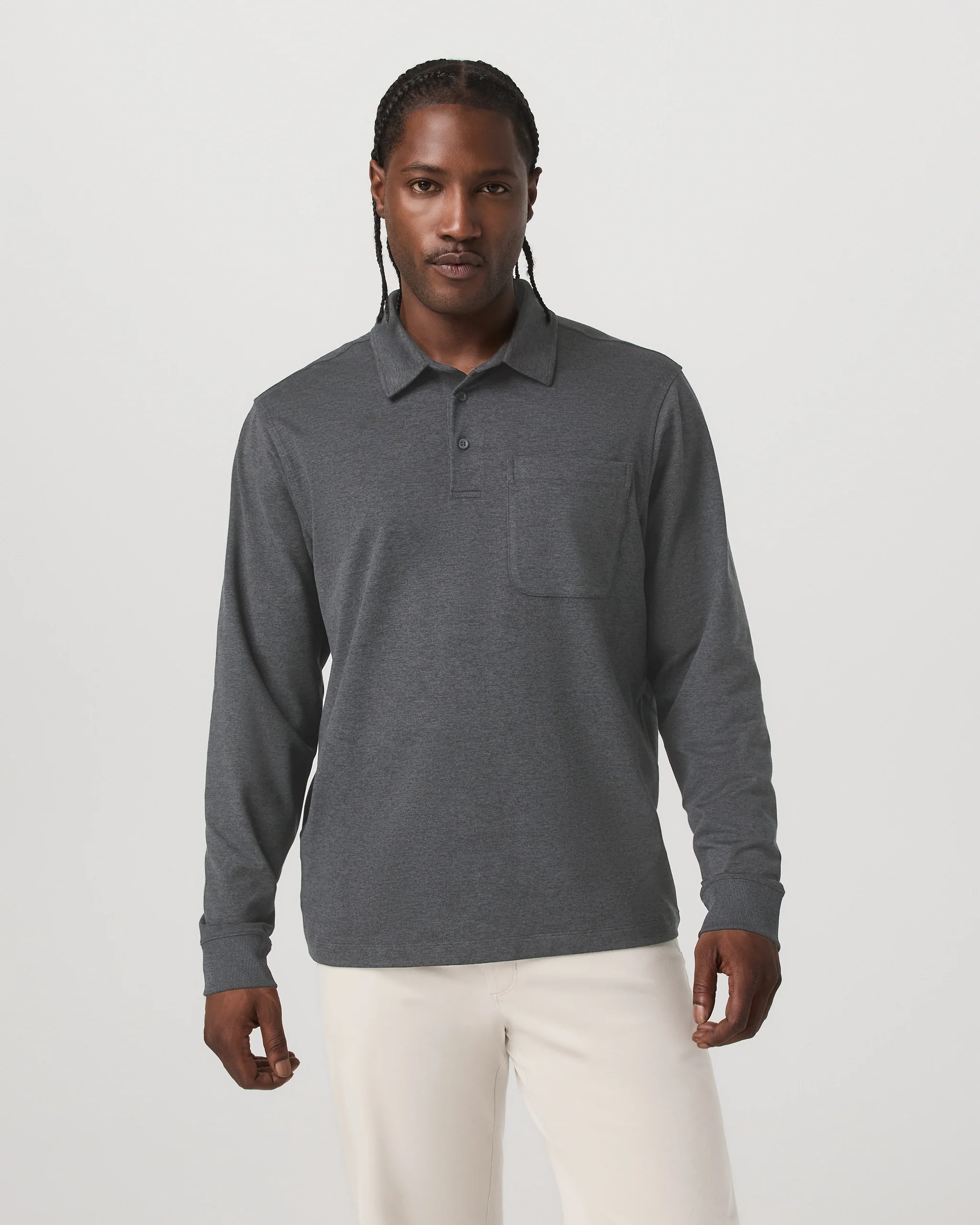 Long Sleeve Coronado Rugby | Charcoal Heather