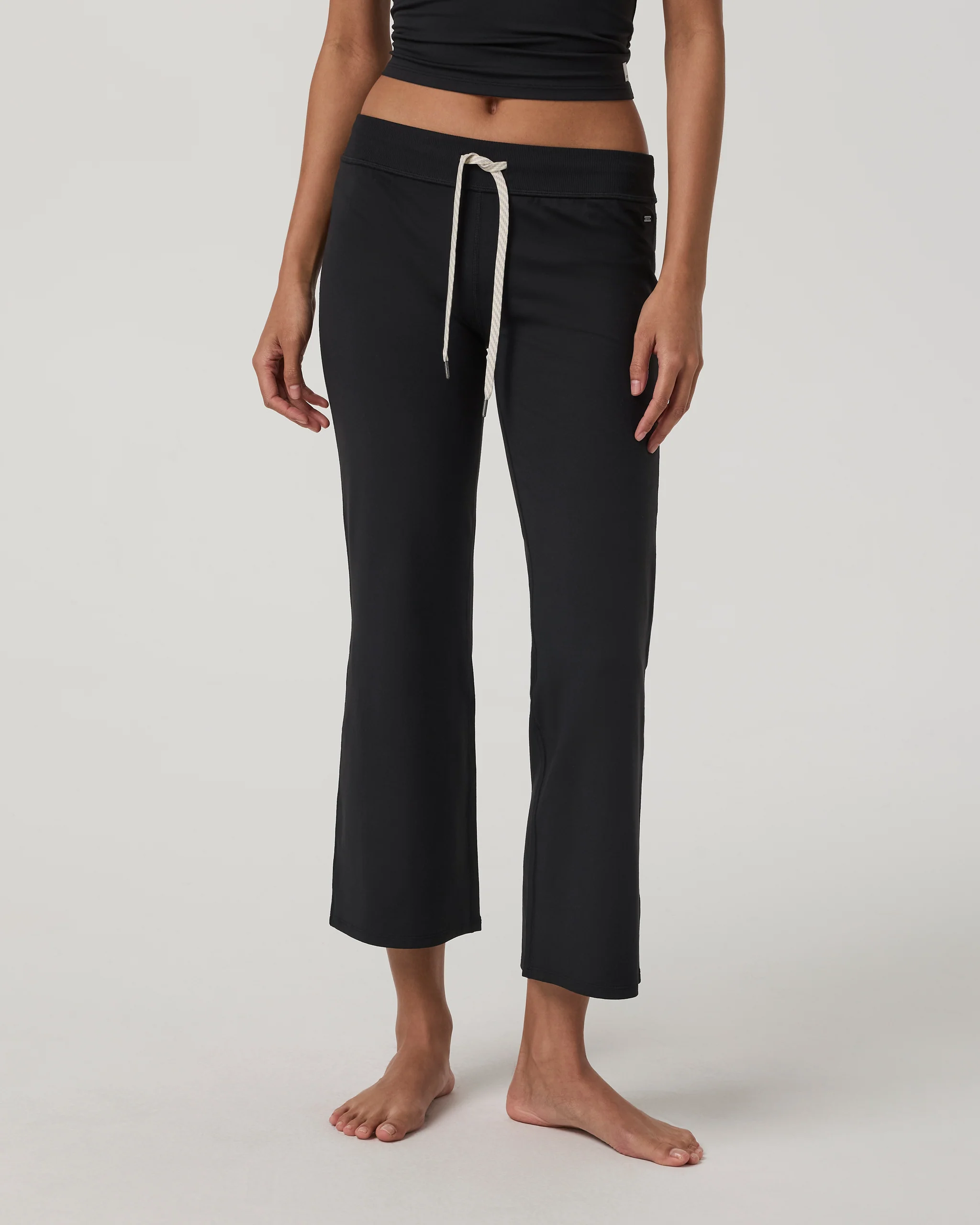 6046-halo-slim-flare-ankle-pant-solid-black-5.webp Halo Slim Flare Ankle Pant | Solid Black