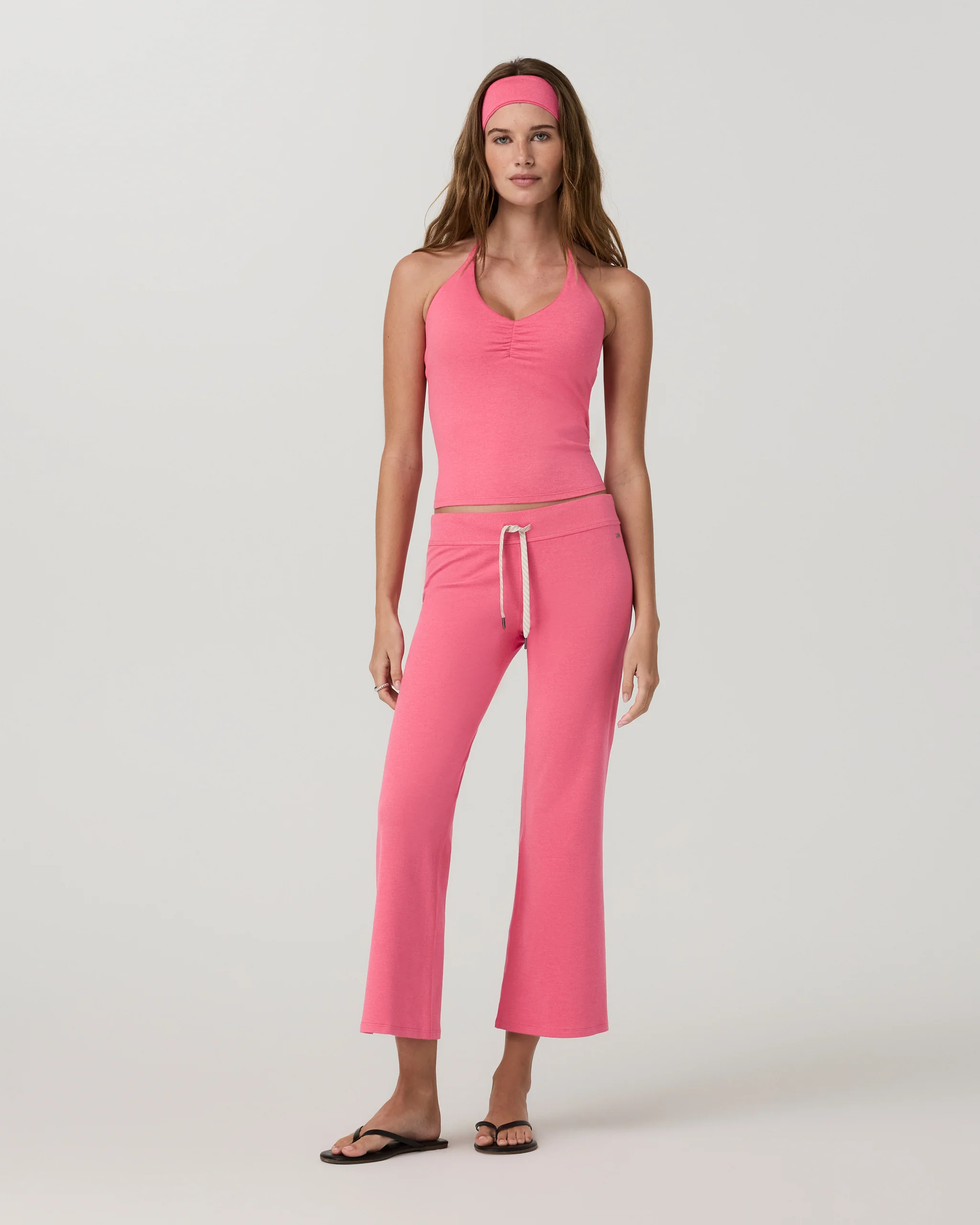 6165-halo-halter-ruched-top-sunset-pink-heather-3.webp Halo Halter Ruched Top | Sunset Pink Heather