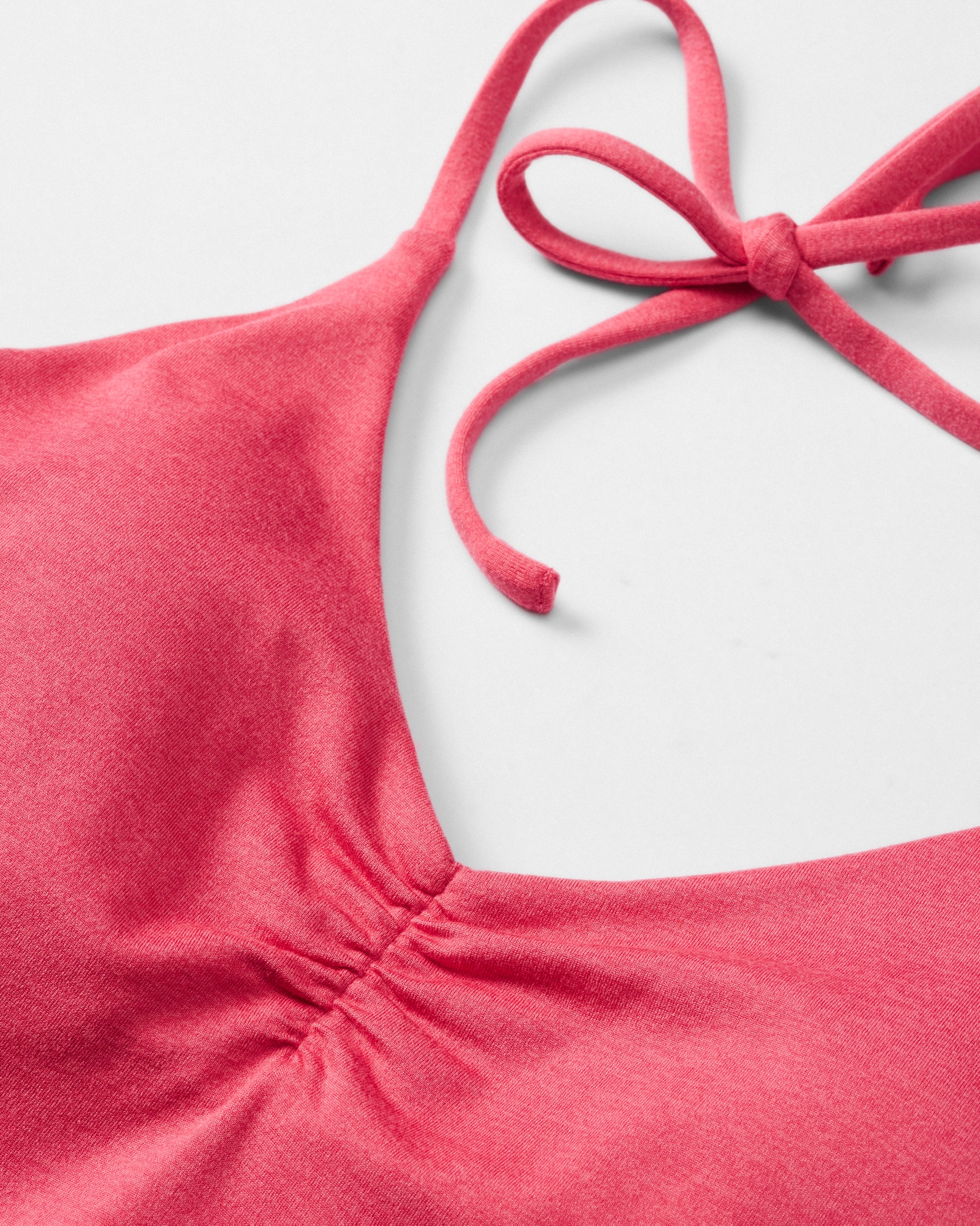 6165-halo-halter-ruched-top-sunset-pink-heather-8.jpg Halo Halter Ruched Top | Sunset Pink Heather