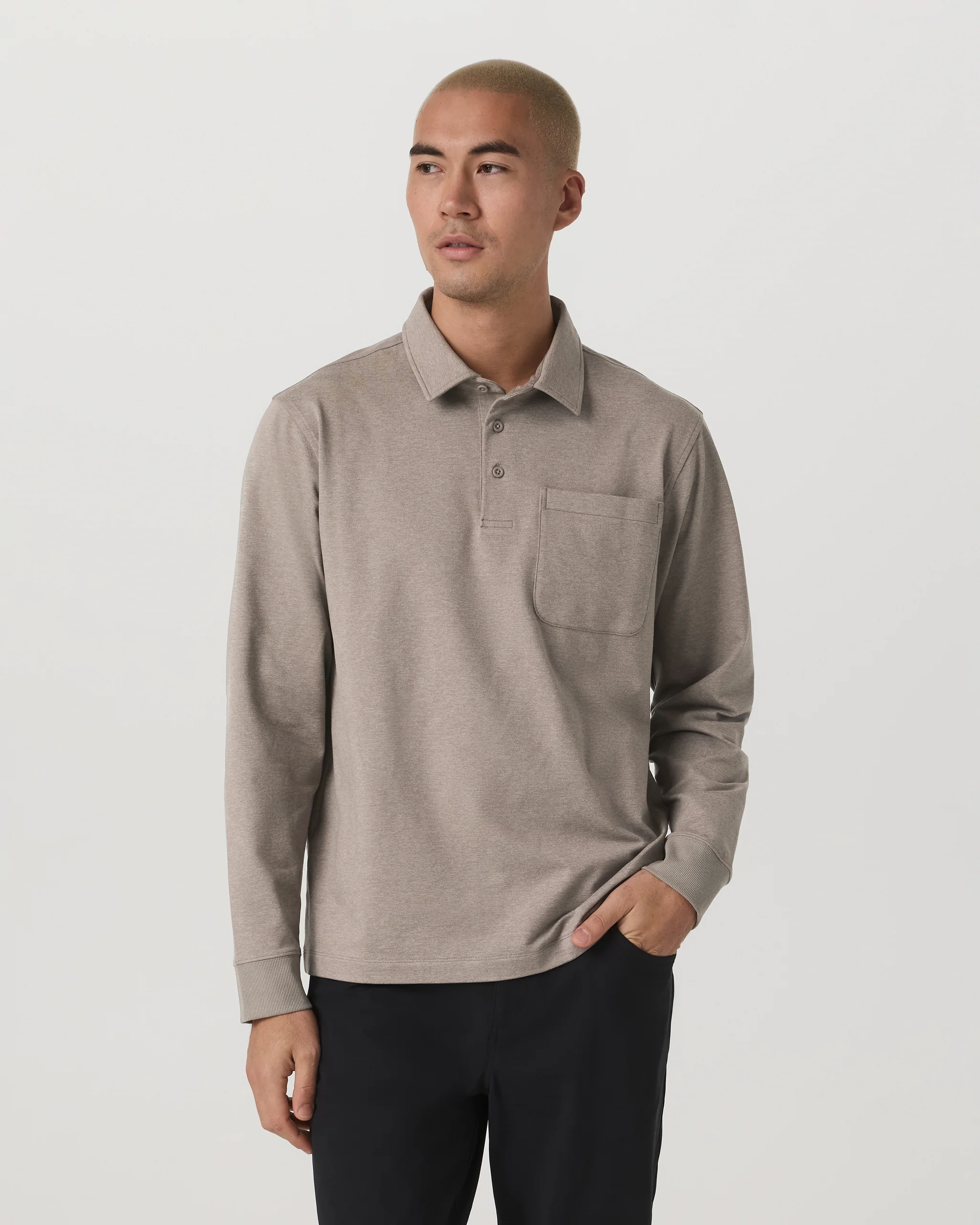 Long Sleeve Coronado Rugby | Walnut Heather