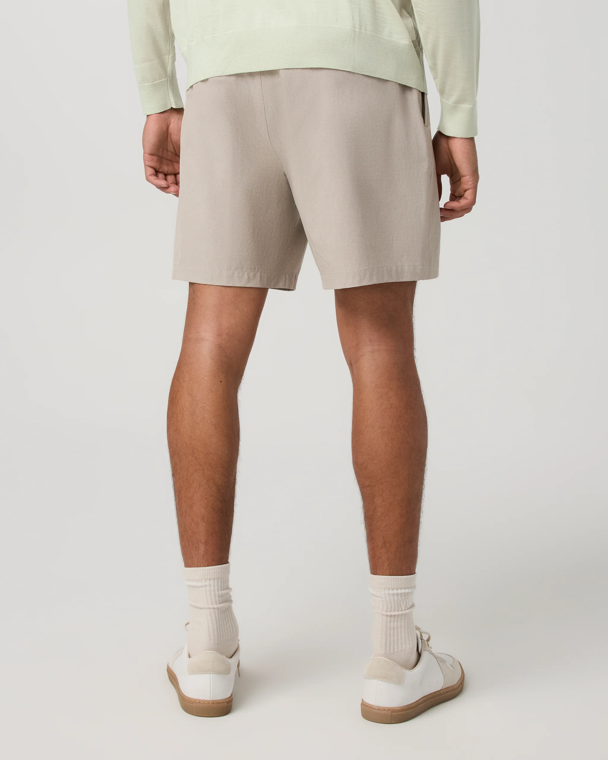 6382-aim-elastic-waist-short-7-khaki-linen-texture-4.webp Aim Elastic Waist Short 7" | Khaki Linen Texture