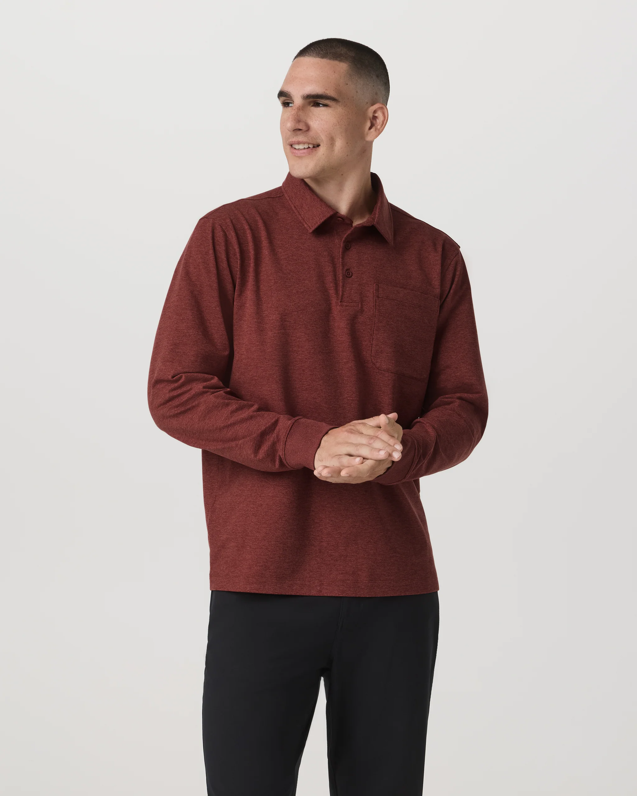 Long Sleeve Coronado Rugby | Spiced Apple Heather