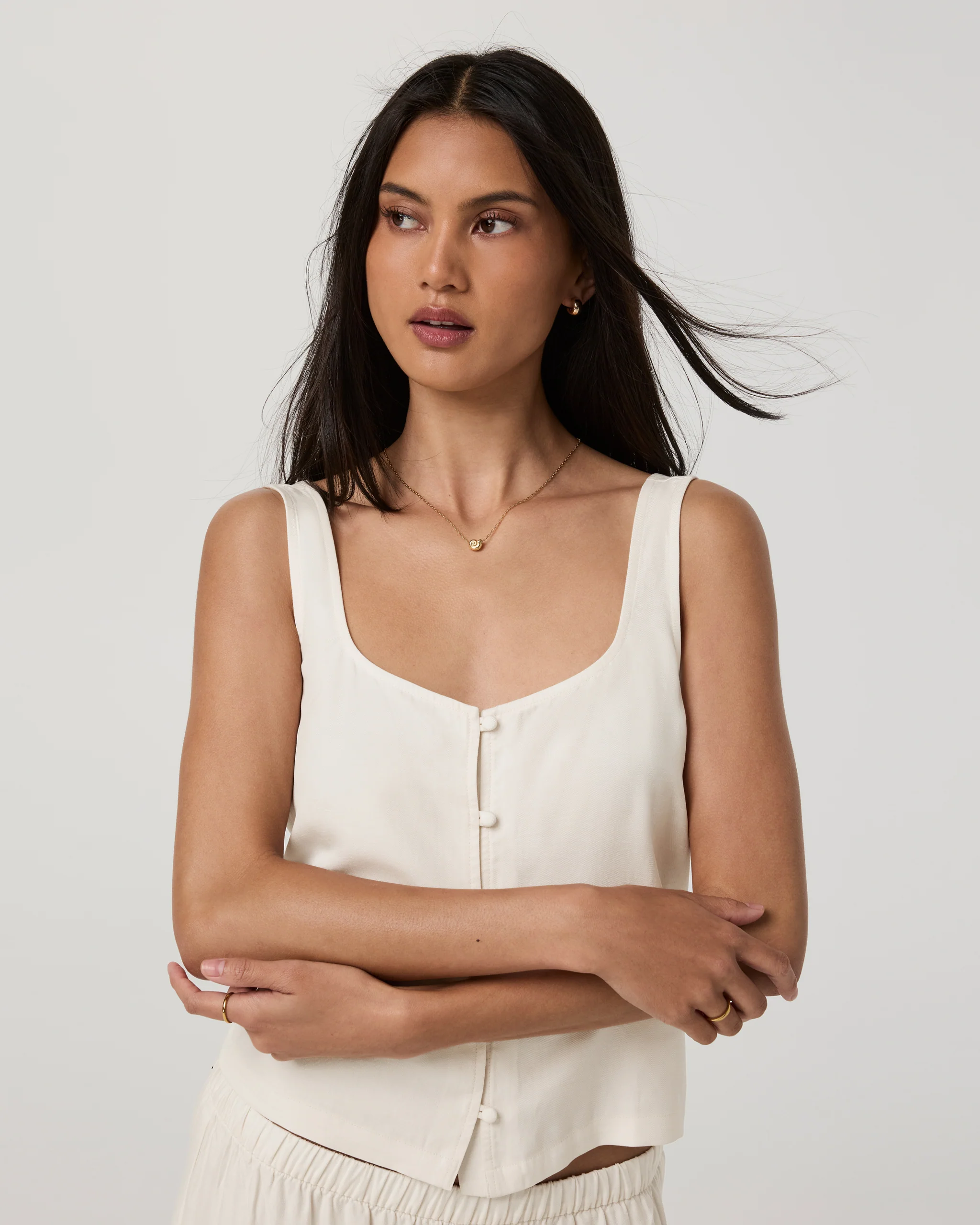 6615-trestles-twill-button-front-top-natural-1.webp Trestles Twill Button Front Top | Natural