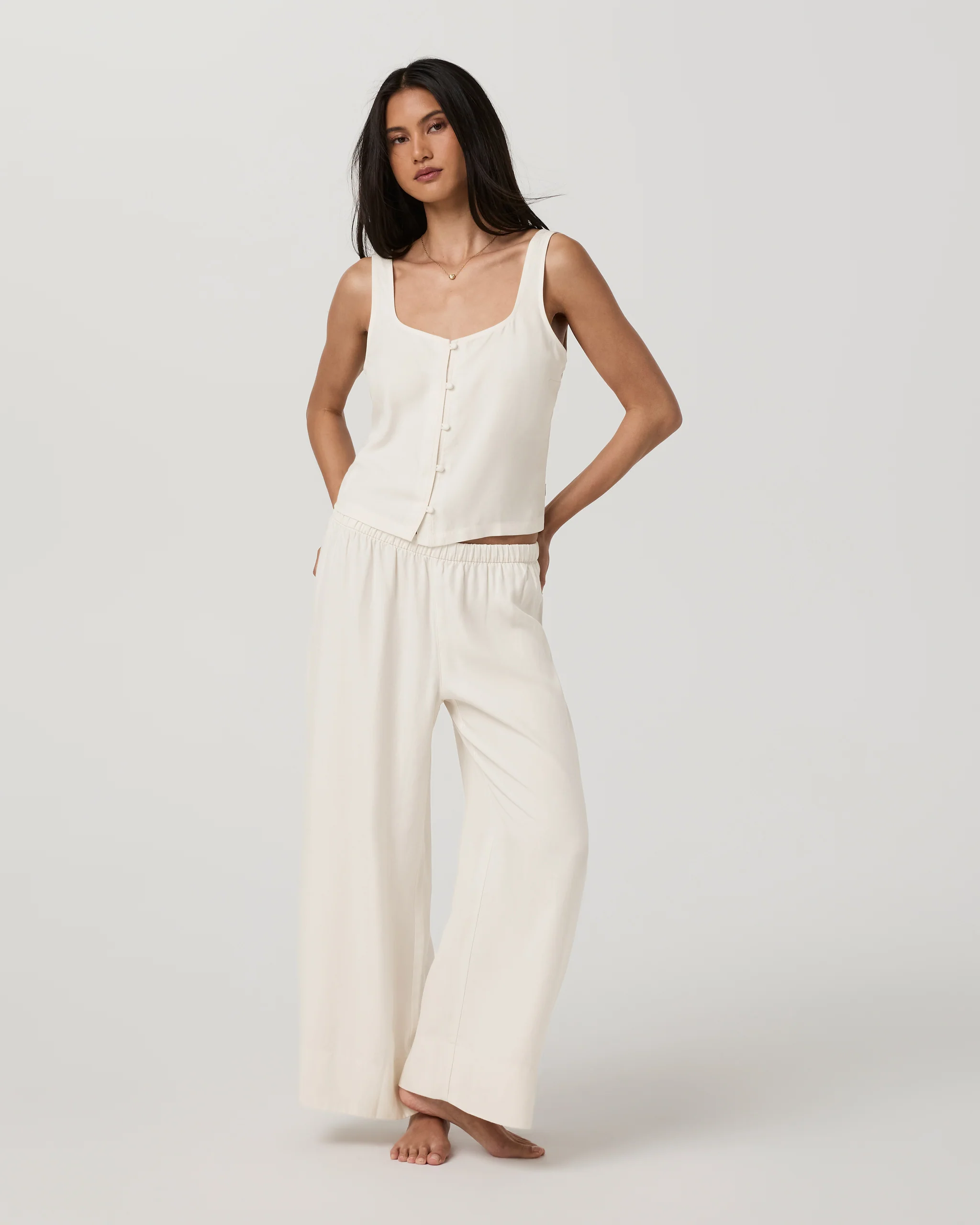 6615-trestles-twill-button-front-top-natural-2.webp Trestles Twill Button Front Top | Natural