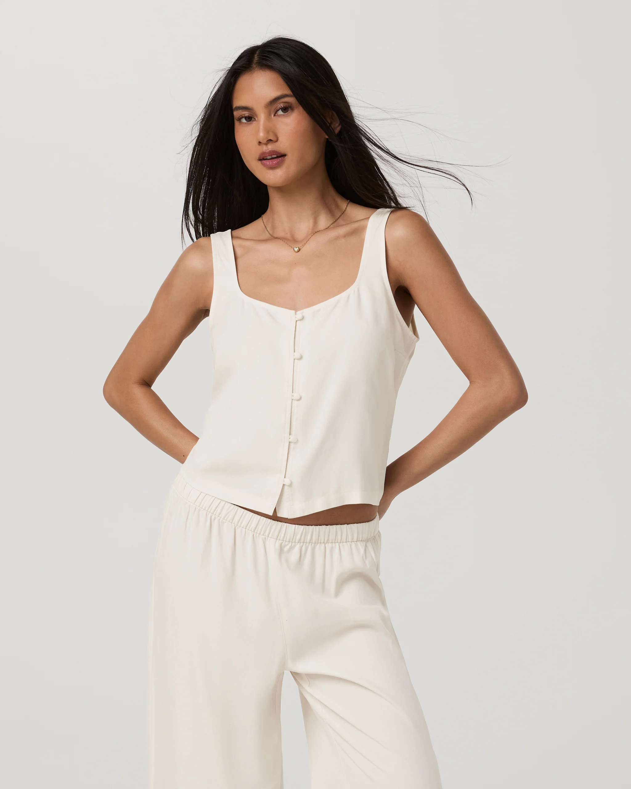 6615-trestles-twill-button-front-top-natural-5.webp Trestles Twill Button Front Top | Natural