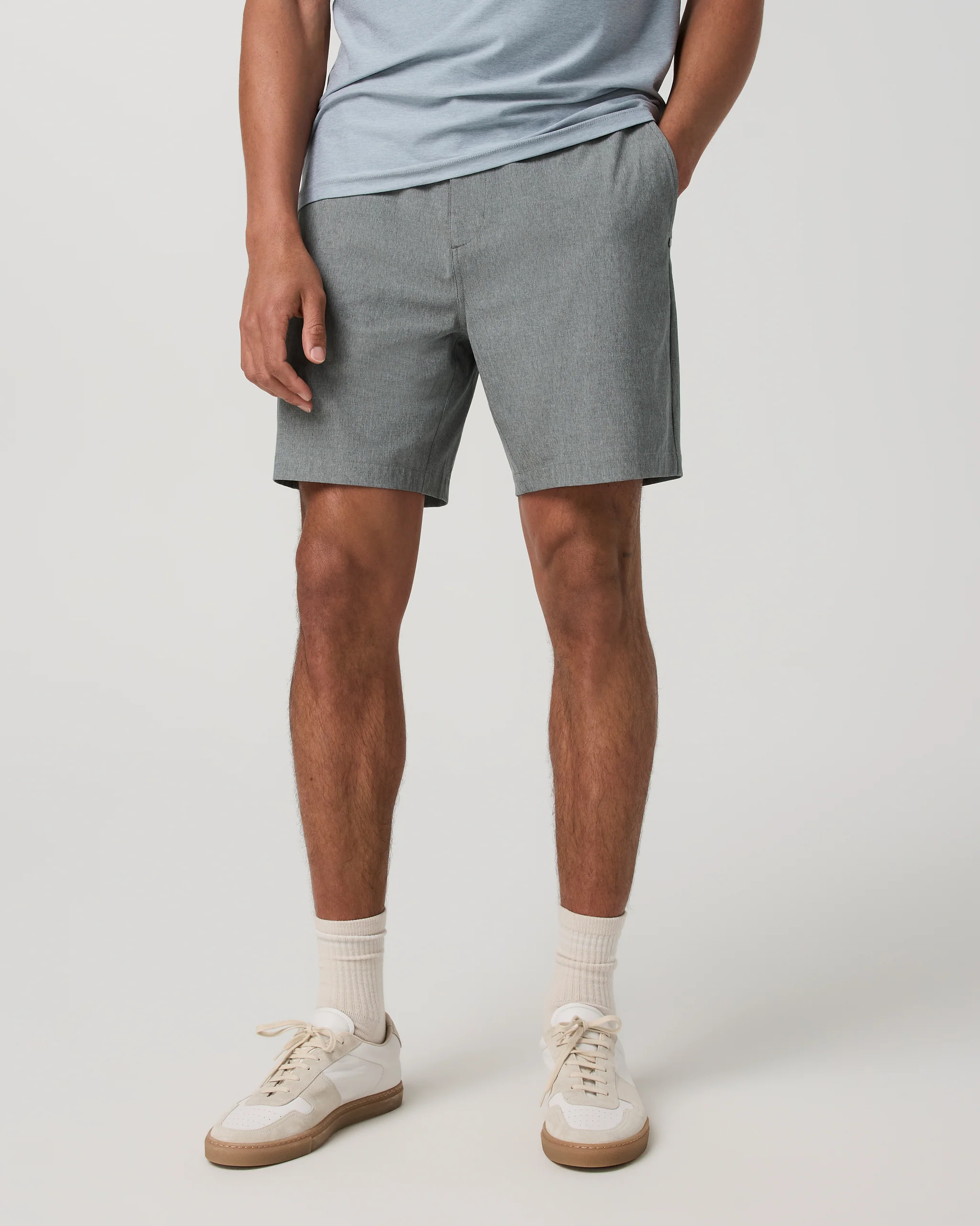 Aim Elastic Waist Short 7" | Concrete Linen Texture