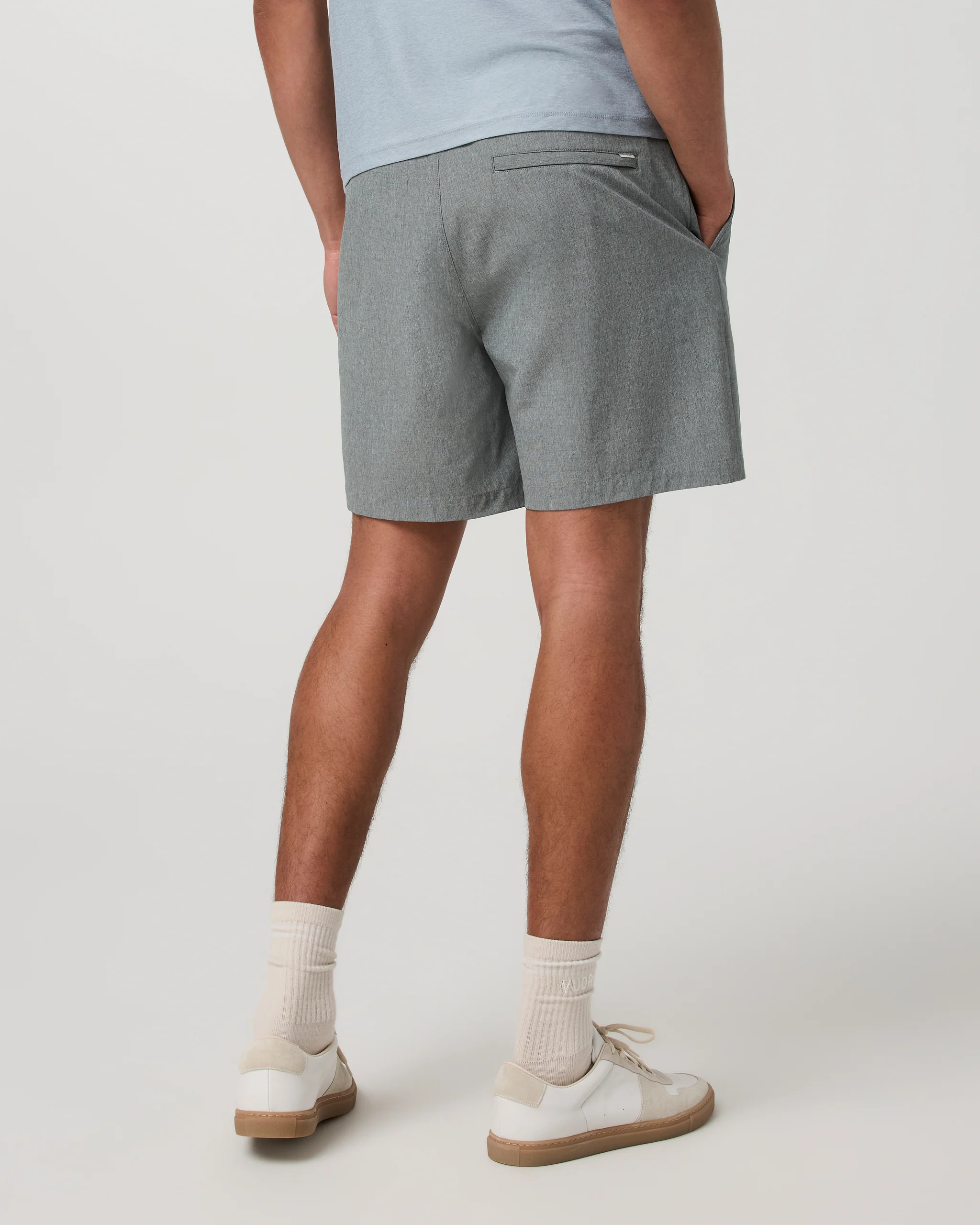 Aim Elastic Waist Short 7" | Concrete Linen Texture