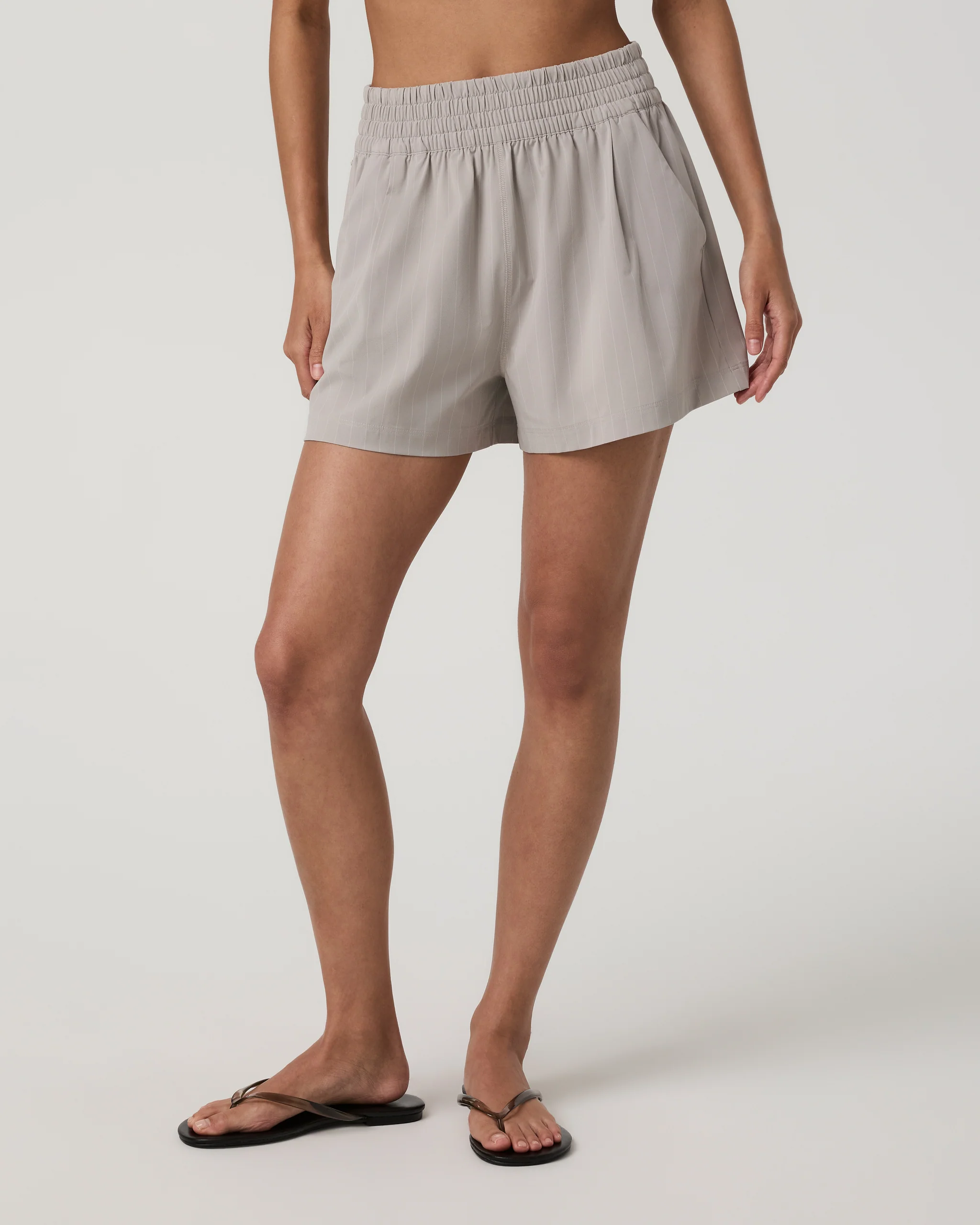 Villa Pinstripe Short | Suede Pinstripe